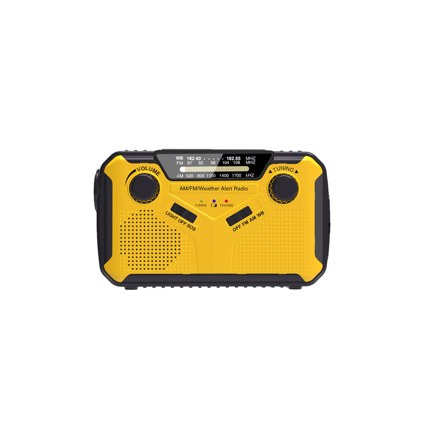 Emergency Radio AM/FM Weather Alert Receiver with LED Flashlight Phone Charger - axGear