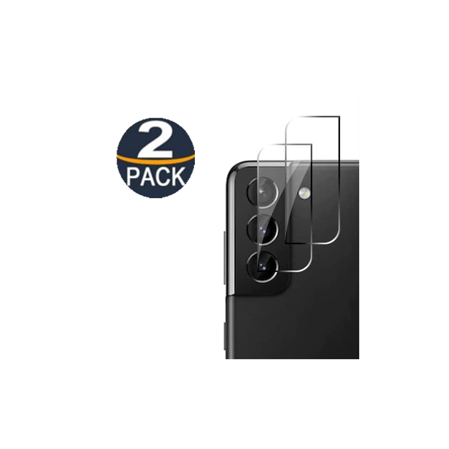 【Lot de 2】 Protecteur d'objectif d'appareil photo en verre trempé CSmart pour Samsung S21 FE 5G Clair, compatible avec les étui