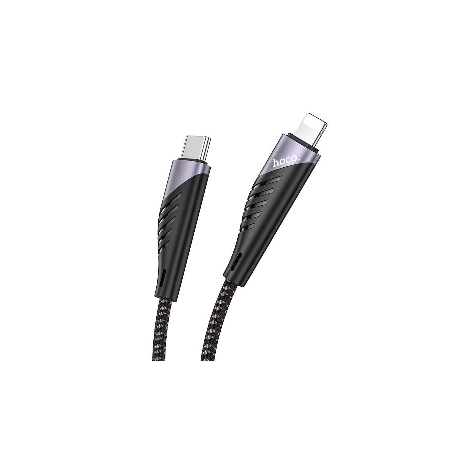 20w Nylon Braided PD USB-C to Lightning Super Fast Charging Data Cable Cord, Black