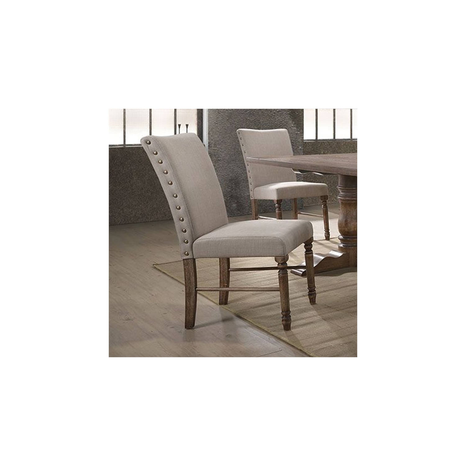 HomePop Large Parsons Upholstered Accent Chair, Blue and Brown Abstract