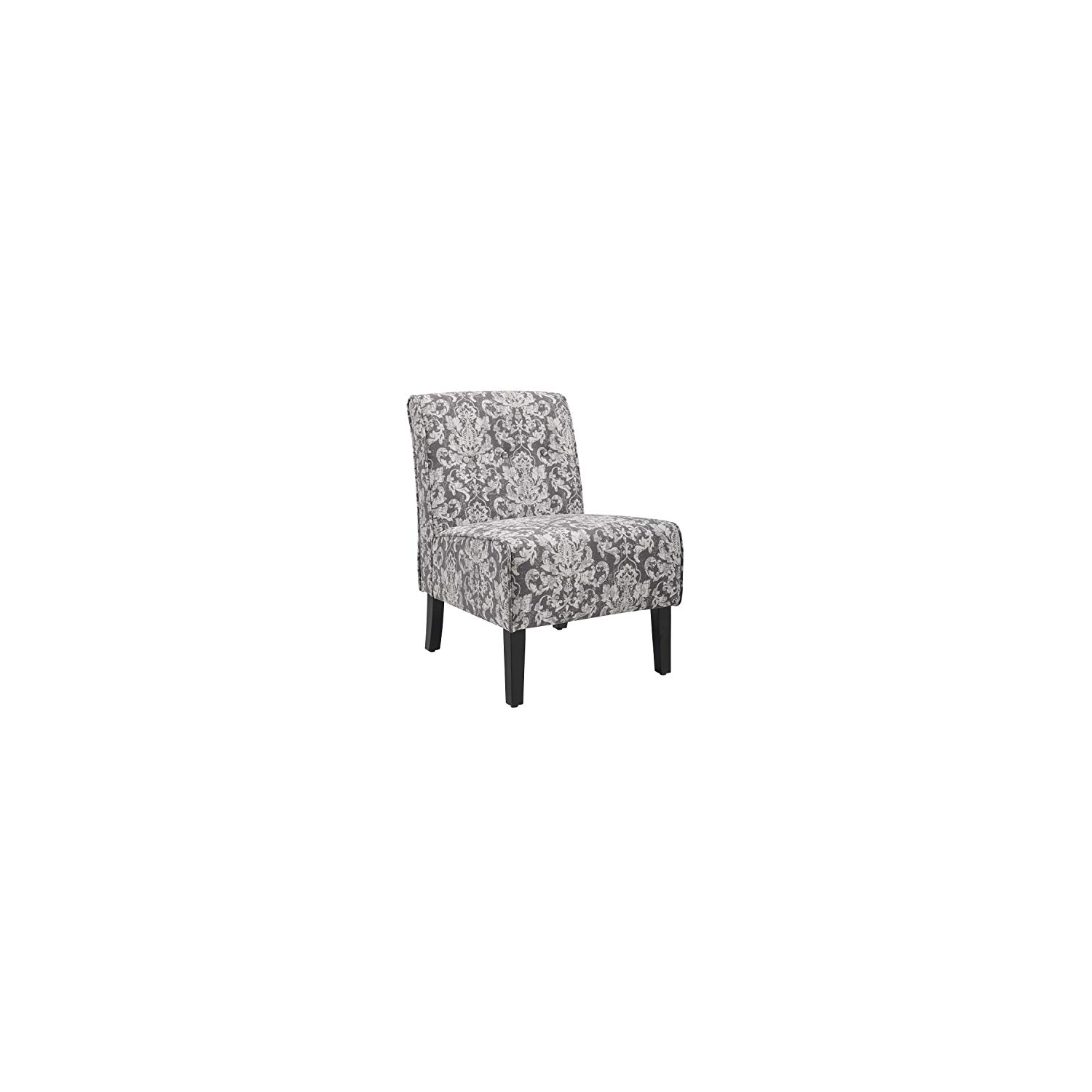 Linon Coco Accent Chair, Gray Damask