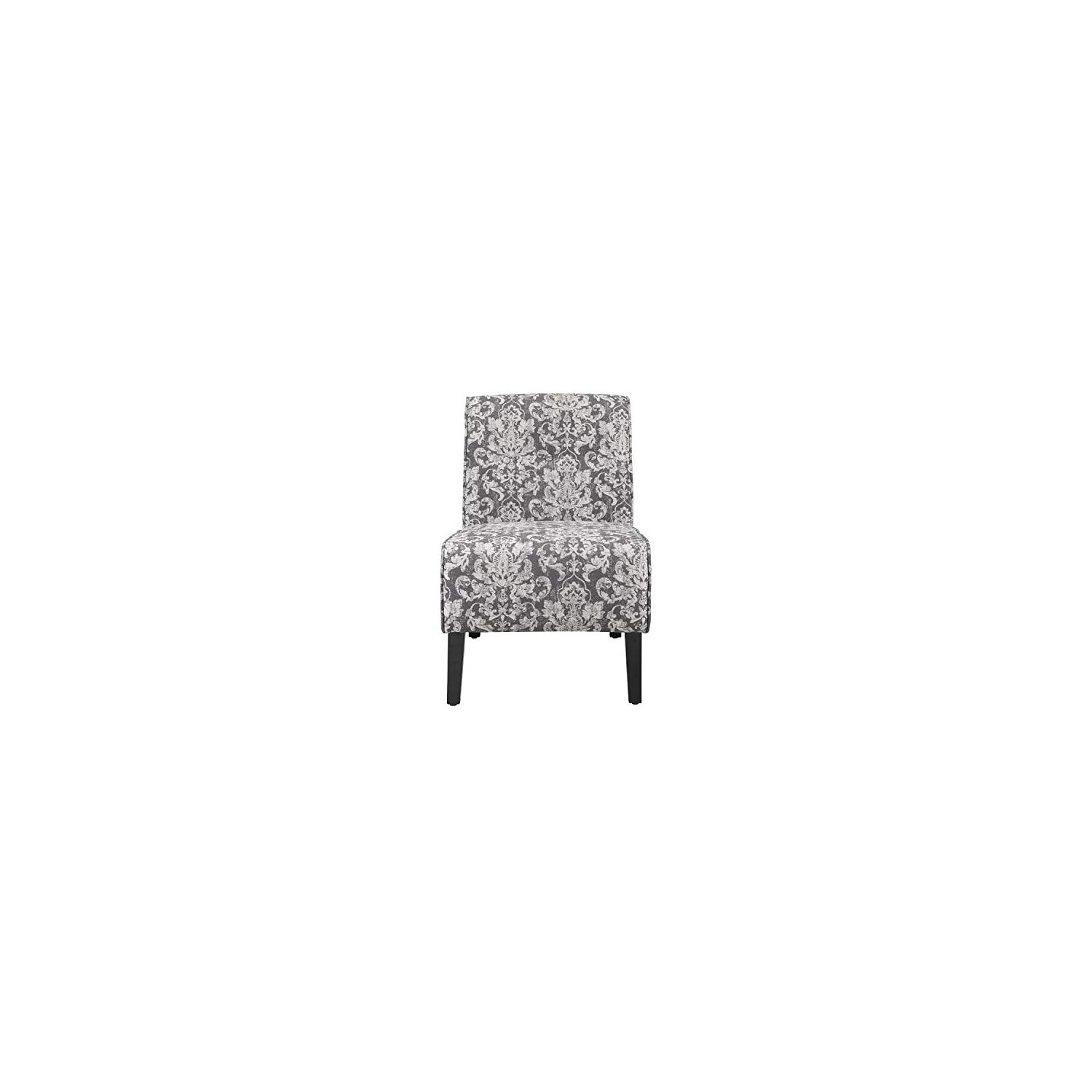 Linon Coco Accent Chair, Gray Damask
