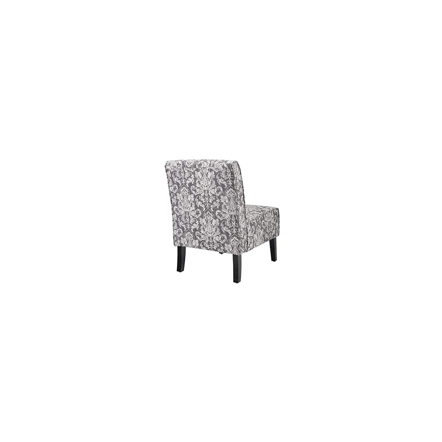 Linon Coco Accent Chair, Gray Damask