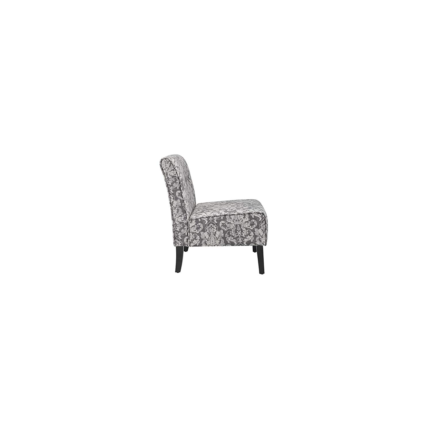 Linon Coco Accent Chair, Gray Damask