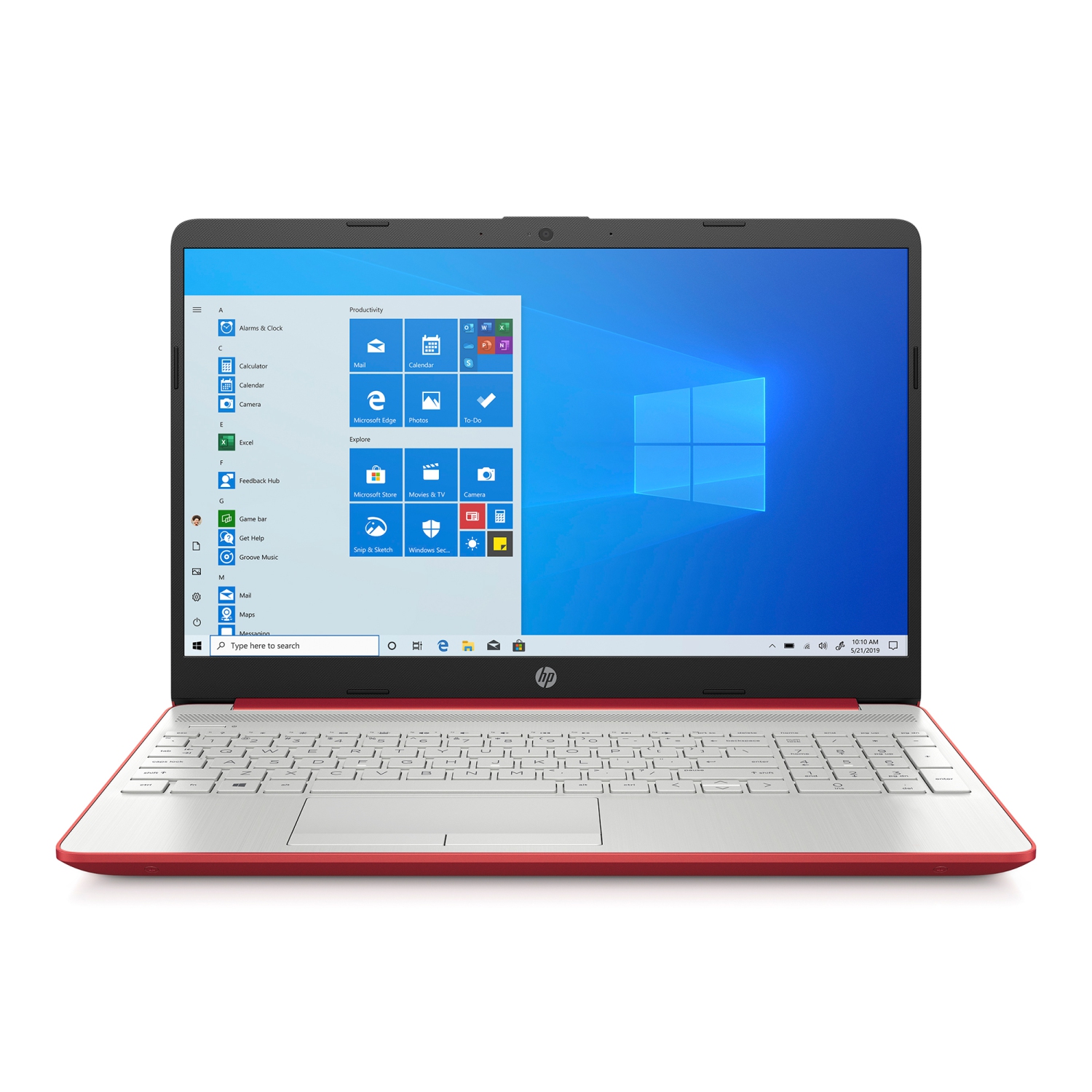 Refurbished (Excellent) - HP Laptop PC 15.6" HD Intel N5000 128GB 4GB Windows 10-Red Certified Refurbished