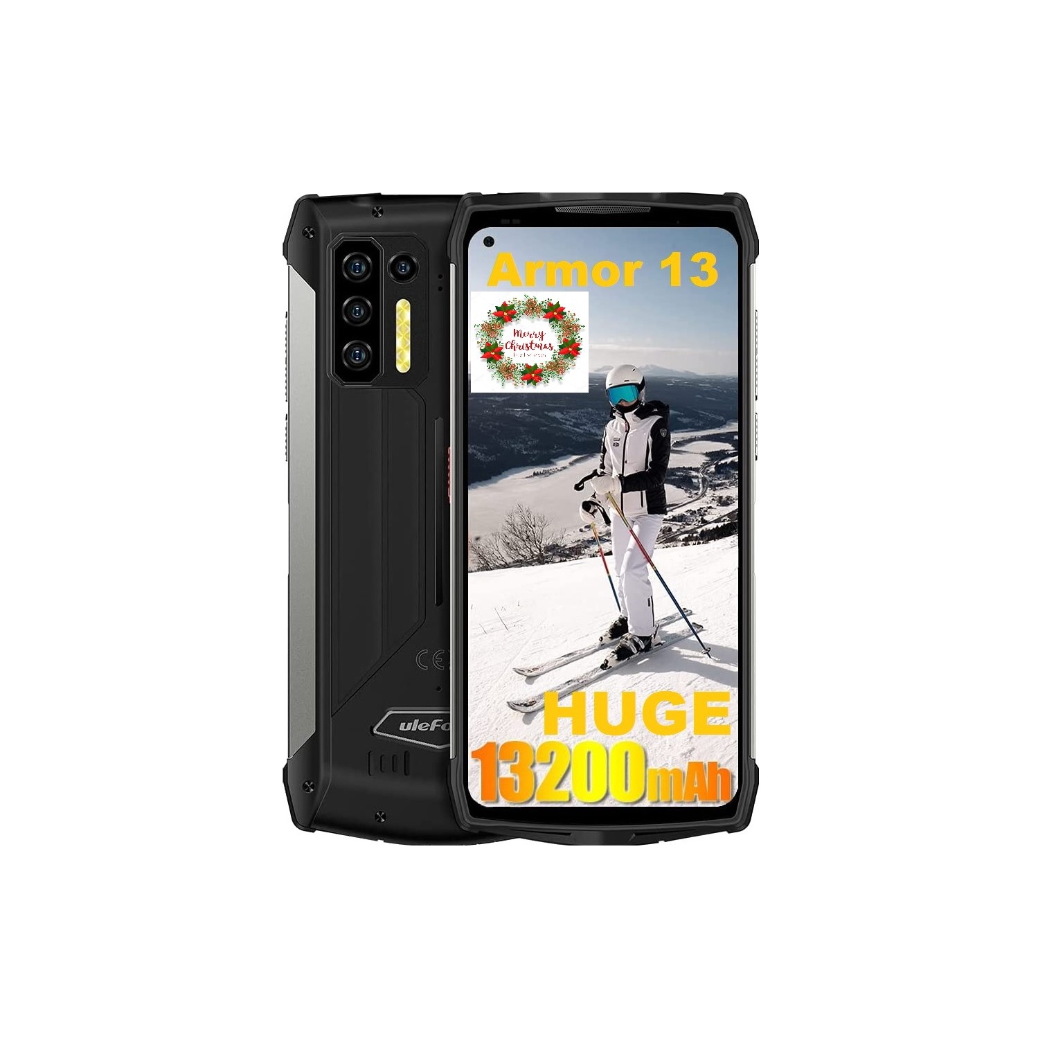 Ulefone Power Armor 13 Android SmartPhone Mil-Spec Rugged Shockproof Waterproof 8GB + 256GB 48MP 6.81" HUuuuuGE 13200mAh battery 2 Year WARRANTY .