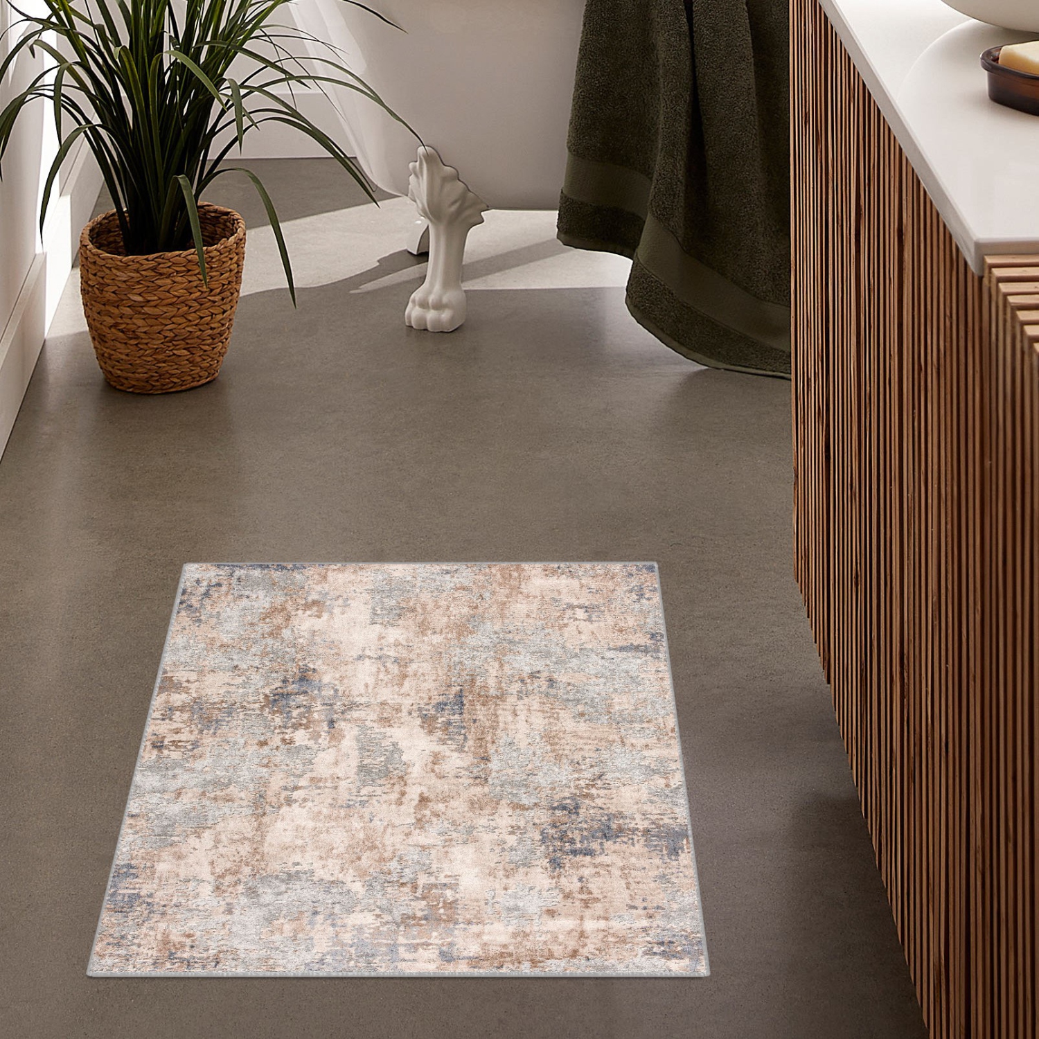Rug Branch Elara Contemporary Abstract Grey/Beige Indoor Area Rug