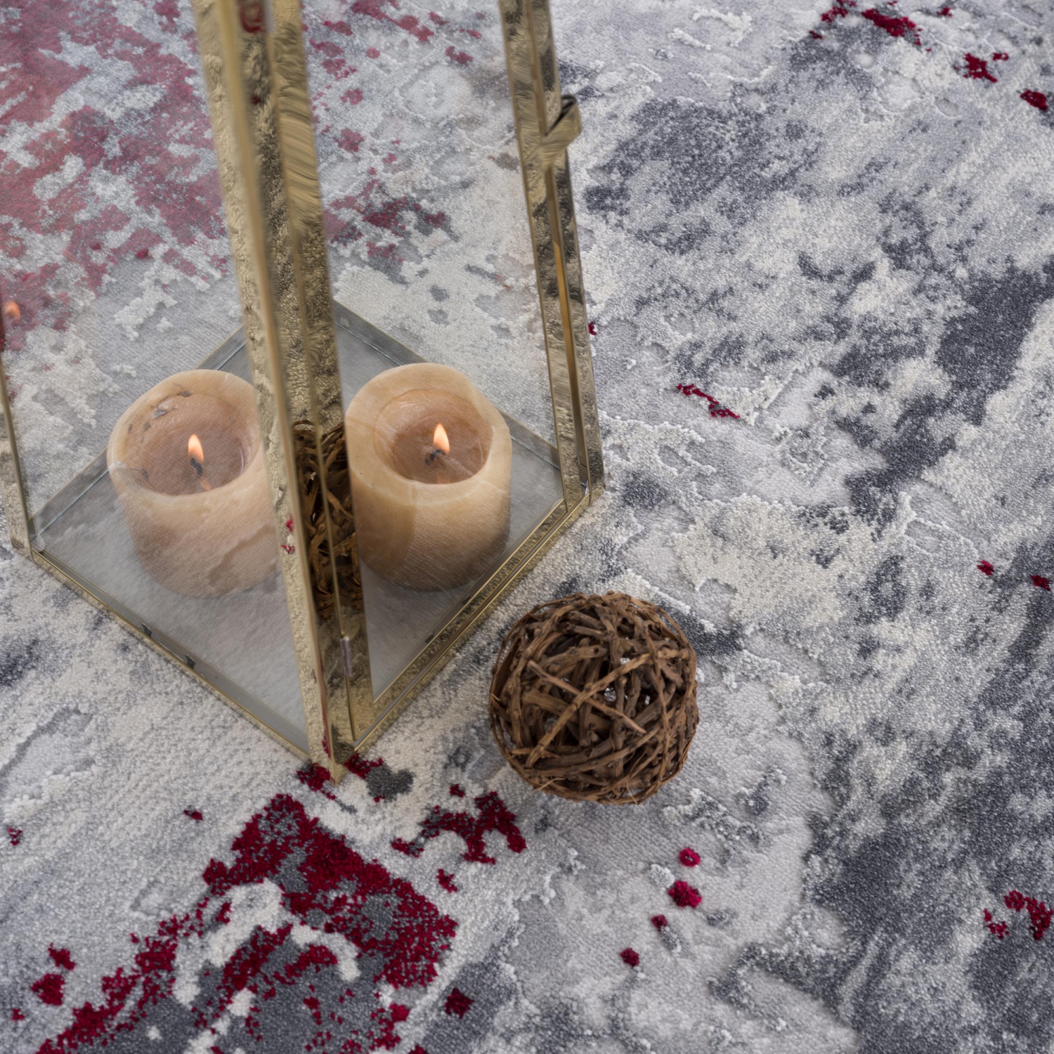 Rug Branch Elara Contemporary Abstract Grey/Beige Indoor Area Rug