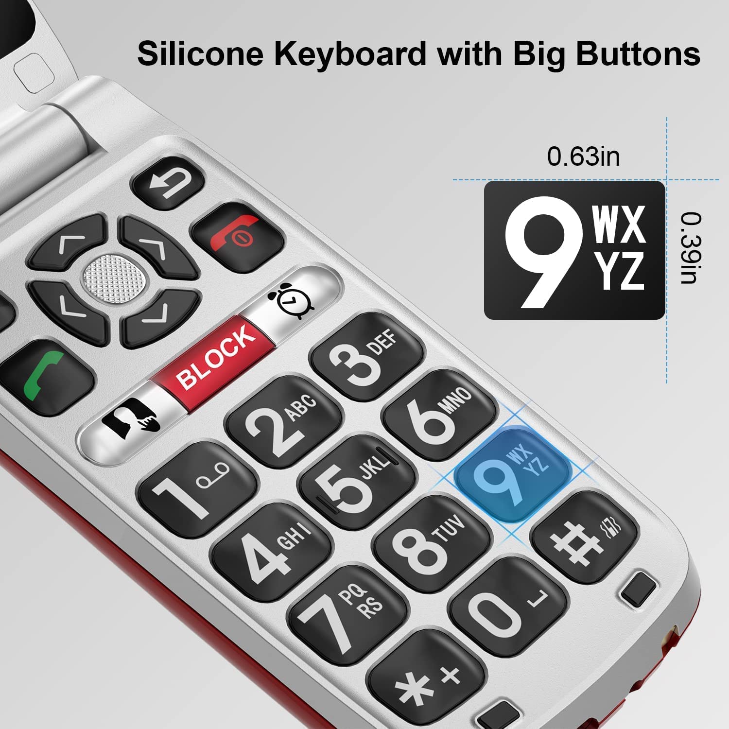 Easyfone Prime-A1 Pro 4G LTE Unlocked Senior Flip Mobile Phone, Easy-to-Use Cell Phone for Elderly with SOS Button, GPS, Hearing Aid Compatible and