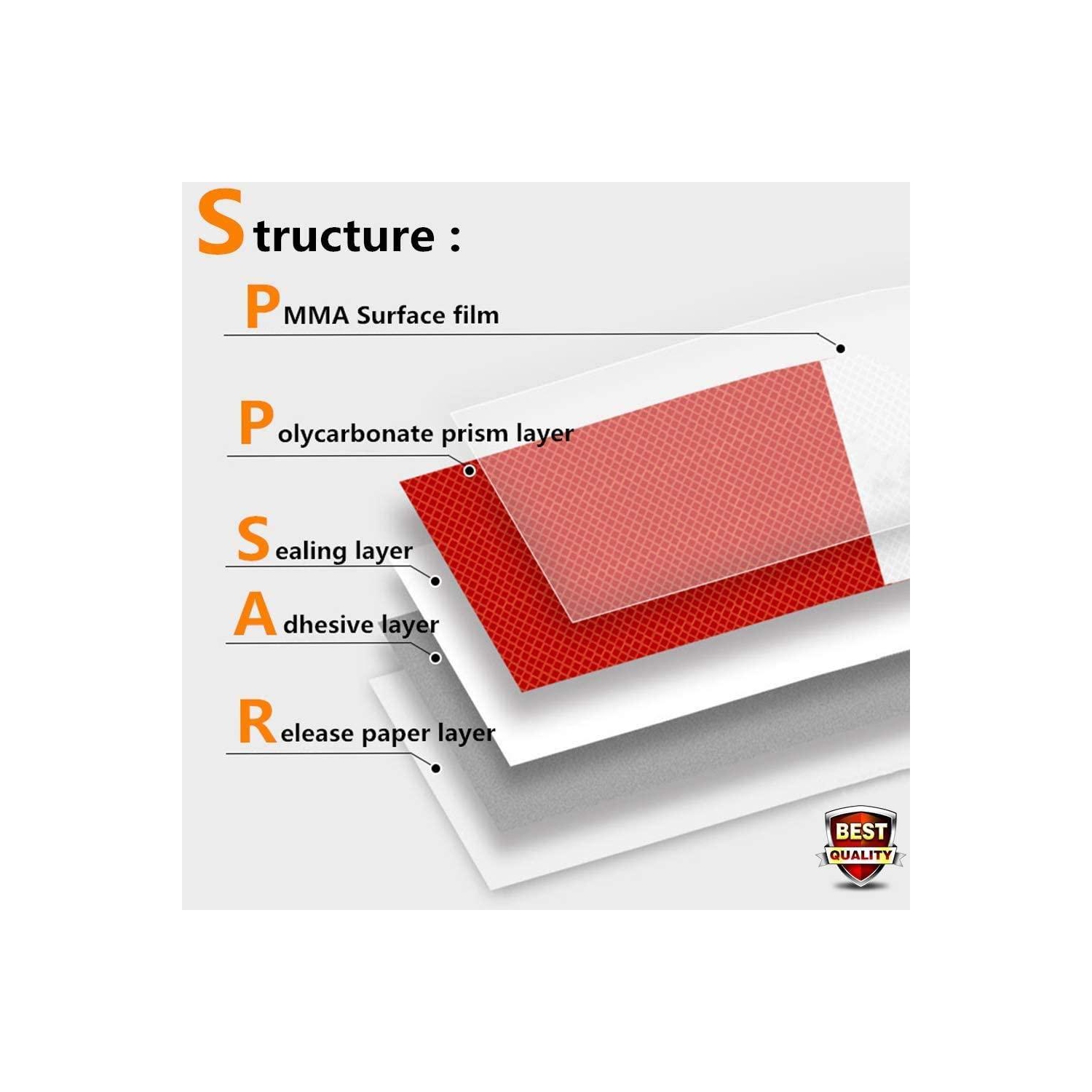 Ruban d'avertissement adhésif rouge blanc super résistant, 2" x 150FT pour voitures, extérieur, boîtes aux lettres, vélos, casques - 1 rouleau/paquet