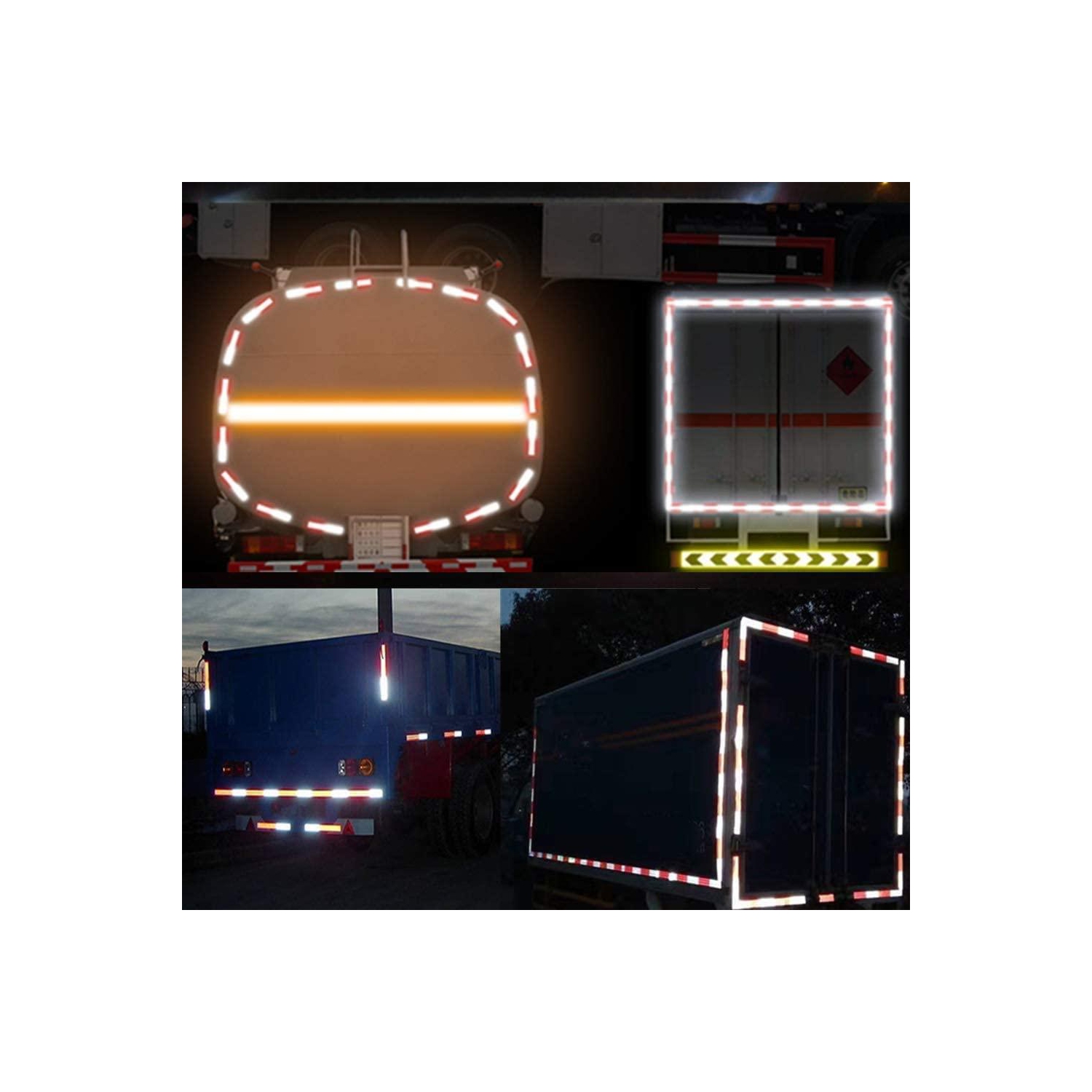 Ruban d'avertissement adhésif rouge blanc super résistant, 2" x 150FT pour voitures, extérieur, boîtes aux lettres, vélos, casques - 1 rouleau/paquet