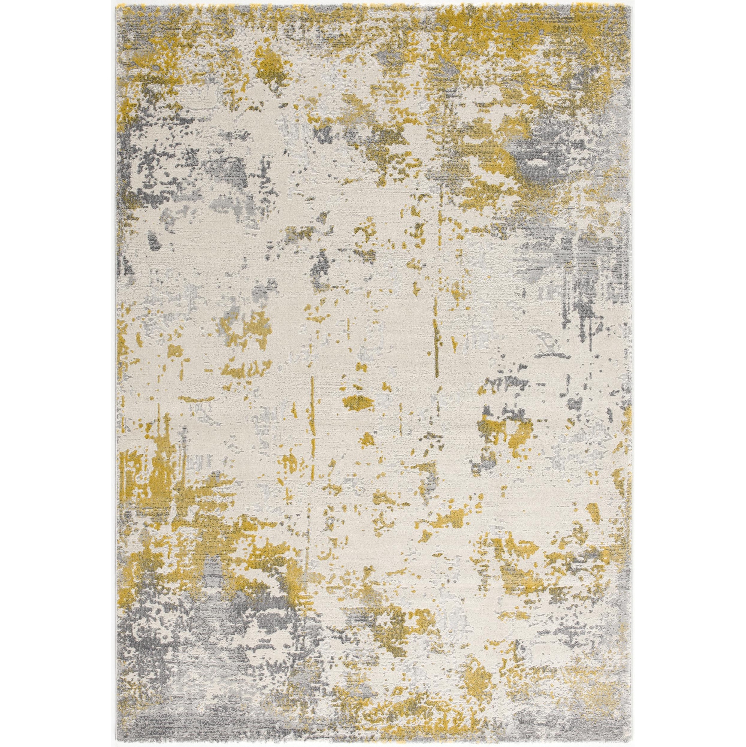Rug Branch Solenne Contemporary Abstract Gold/Grey Indoor Area Rug