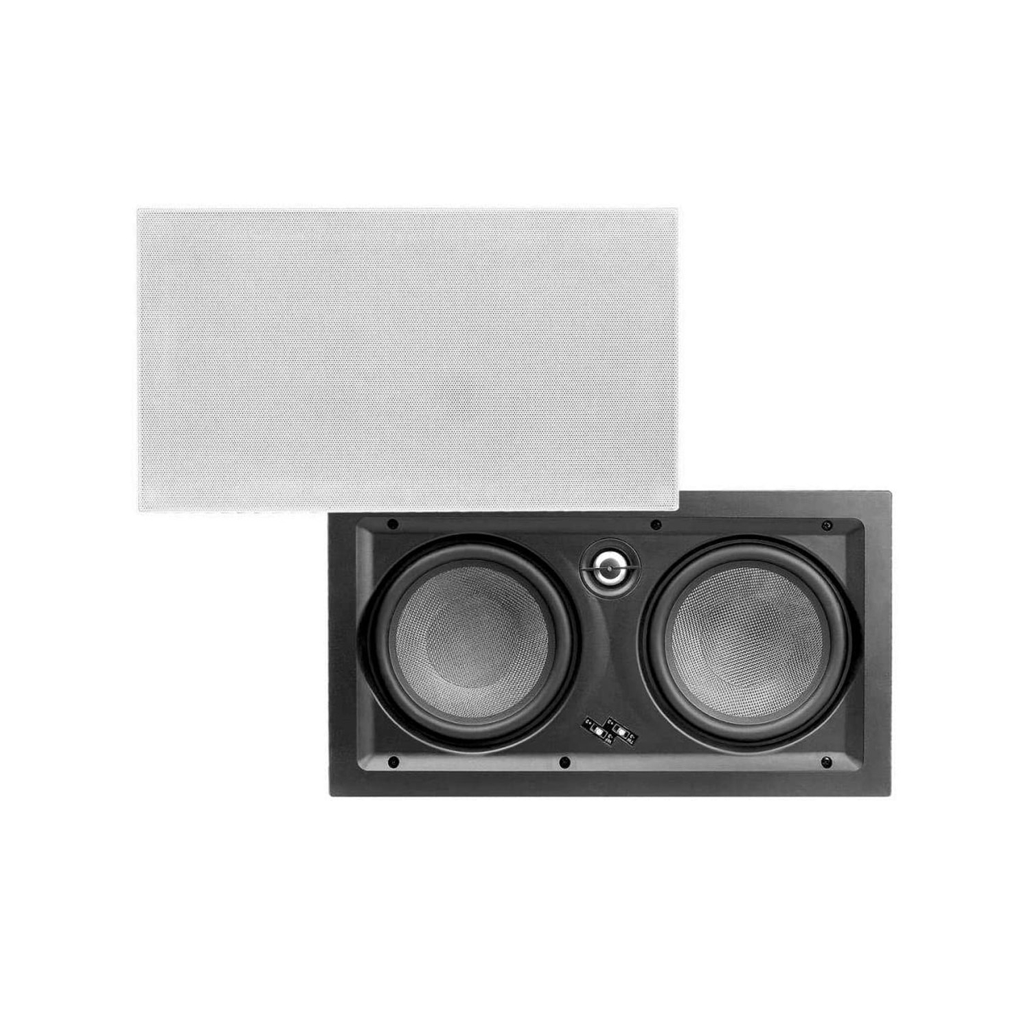 OSD Audio – haut-parleur encastrable LCR sans pied IW650-LCR 6,5 po 200 W avec deux haut-parleurs de graves coniques en Kevlar noir