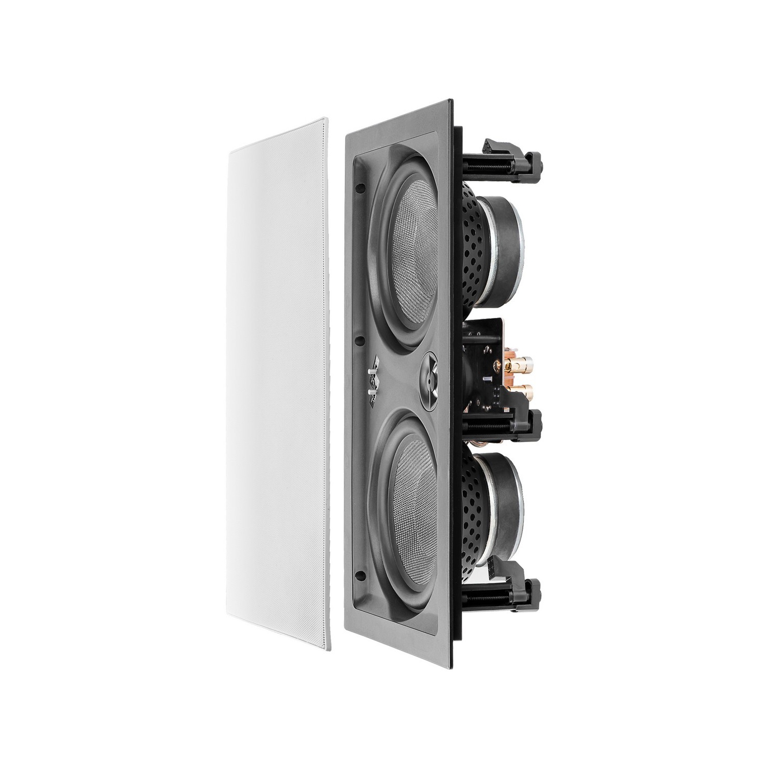 OSD Audio – haut-parleur encastrable LCR sans pied IW650-LCR 6,5 po 200 W avec deux haut-parleurs de graves coniques en Kevlar noir