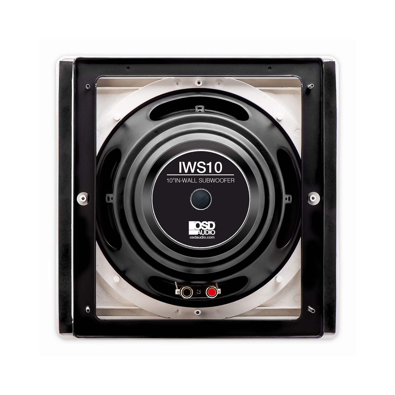 Haut-parleur d’extrêmes graves mural de 200 W pour cinéma maison IWS-10 10 po Pro Series d’OSD Audio