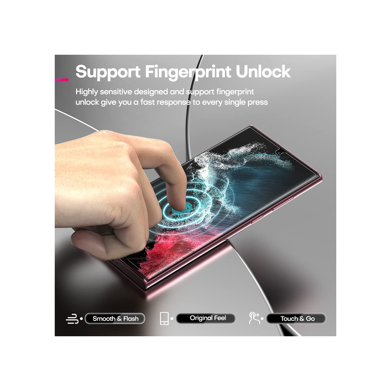 2 protecteurs d’écran en TPUR/2 protecteurs d’objectif d’appareil photo Galaxy S22 Ultra et 2 protecteurs d’écran en TPU souple pour Galaxy S22 Ultra