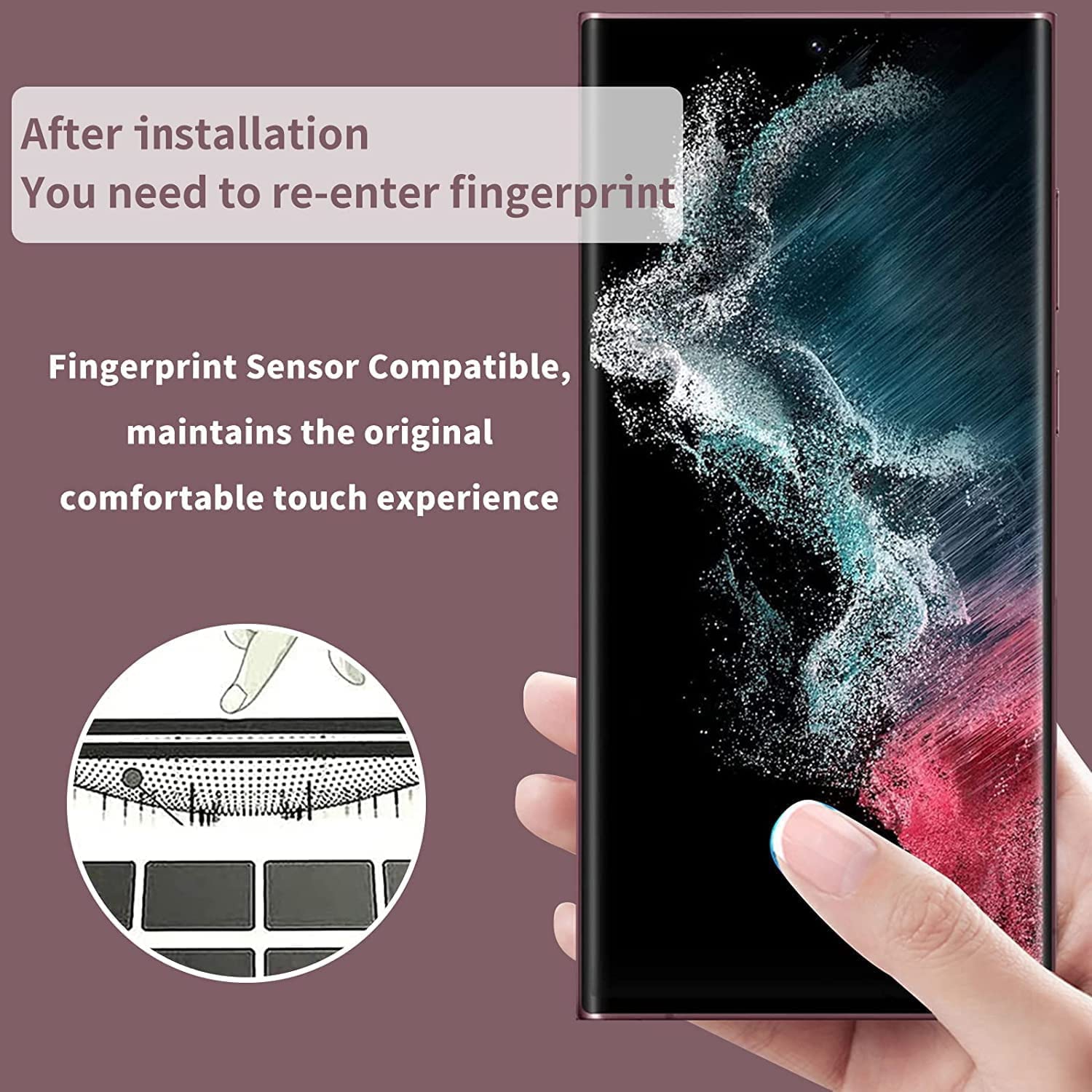 Protecteur d'écran et protecteur d'objectif en verre trempé de Navor pour Galaxy S22 Ultra de Samsung - Paquet de 4
