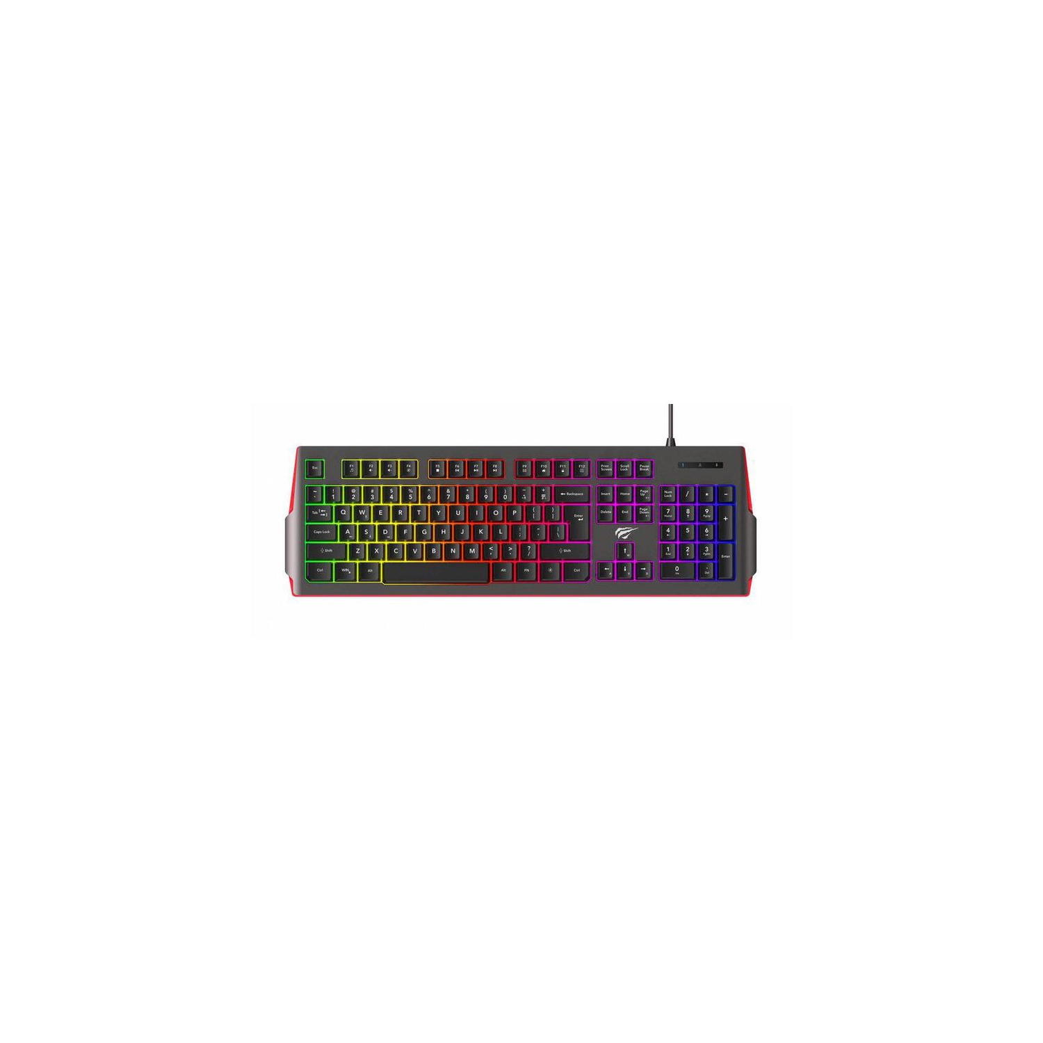 Havit KB866L Wired RGB Backlit Membrane FN Multi-function Gaming Keyboard_Black
