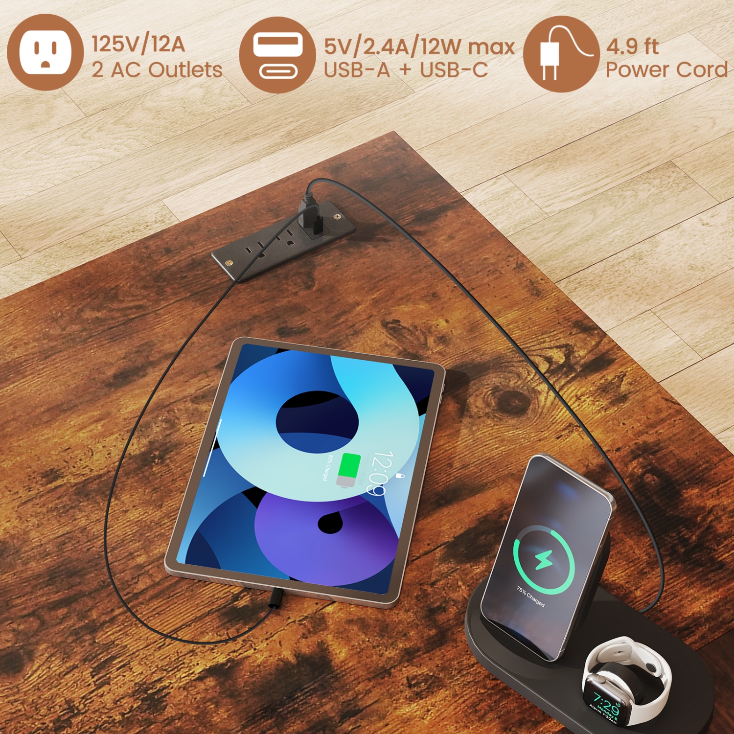 Gymax L-Shaped Reversible Computer Desk 2-Person Long Table w/Monitor Stand