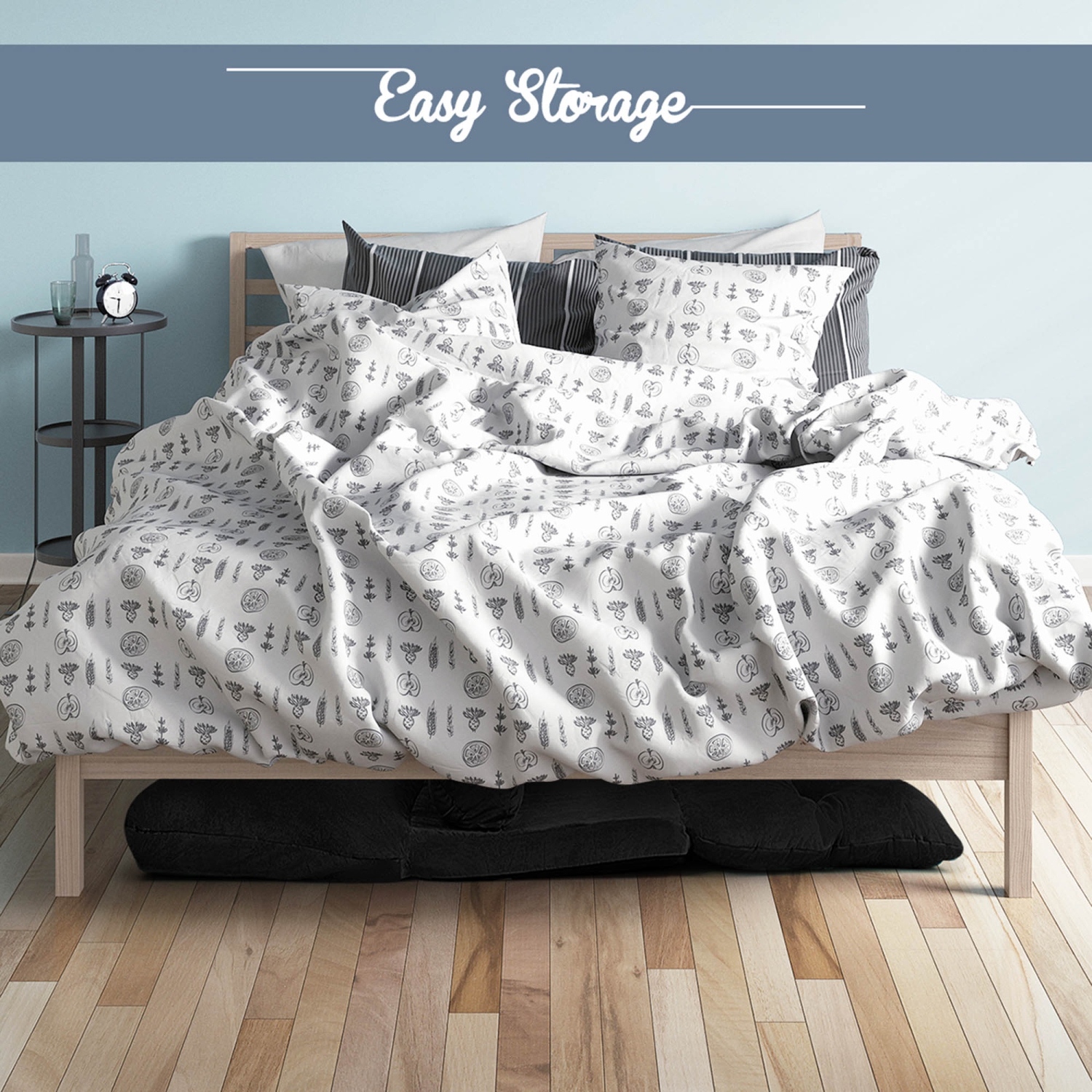 Gymax Floor Sofa Bed 6-Position Adjustable Sleeper Lounge Couch with 2 Pillows