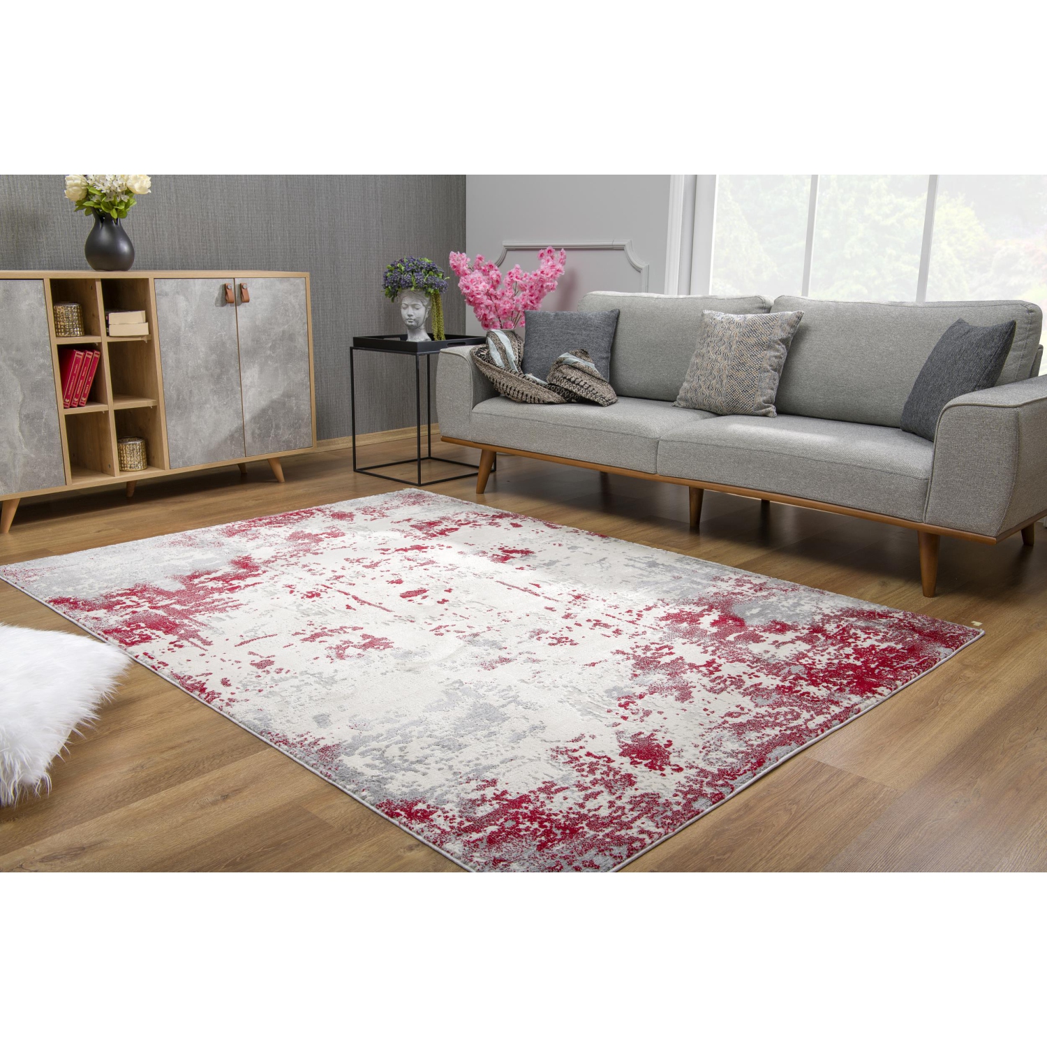 Rug Branch Solenne Contemporary Abstract Gold/Grey Indoor Area Rug