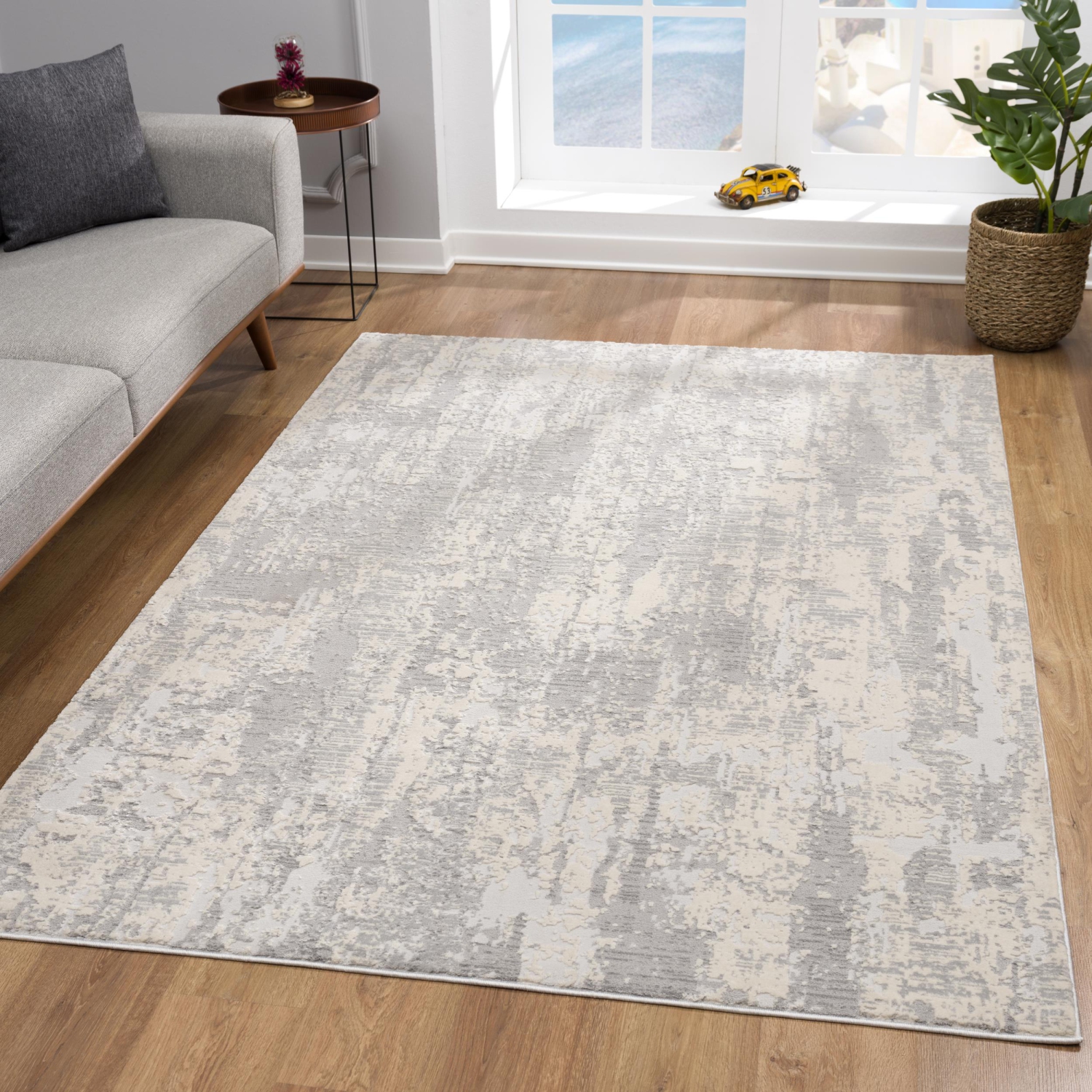 Rug Branch Tranquil Contemporary Abstract Grey/Beige Indoor Area Rug