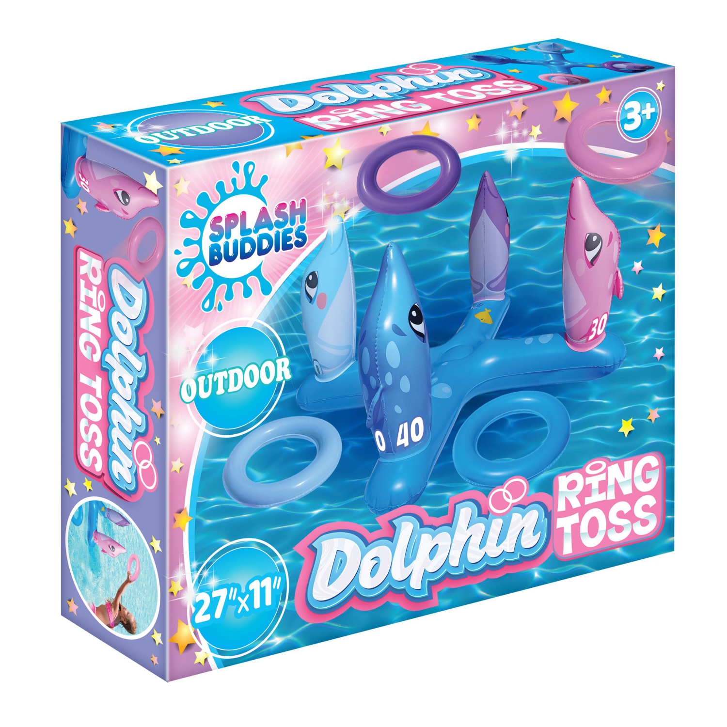 Splash Buddies Inflatable Dolphin Ring Toss Game