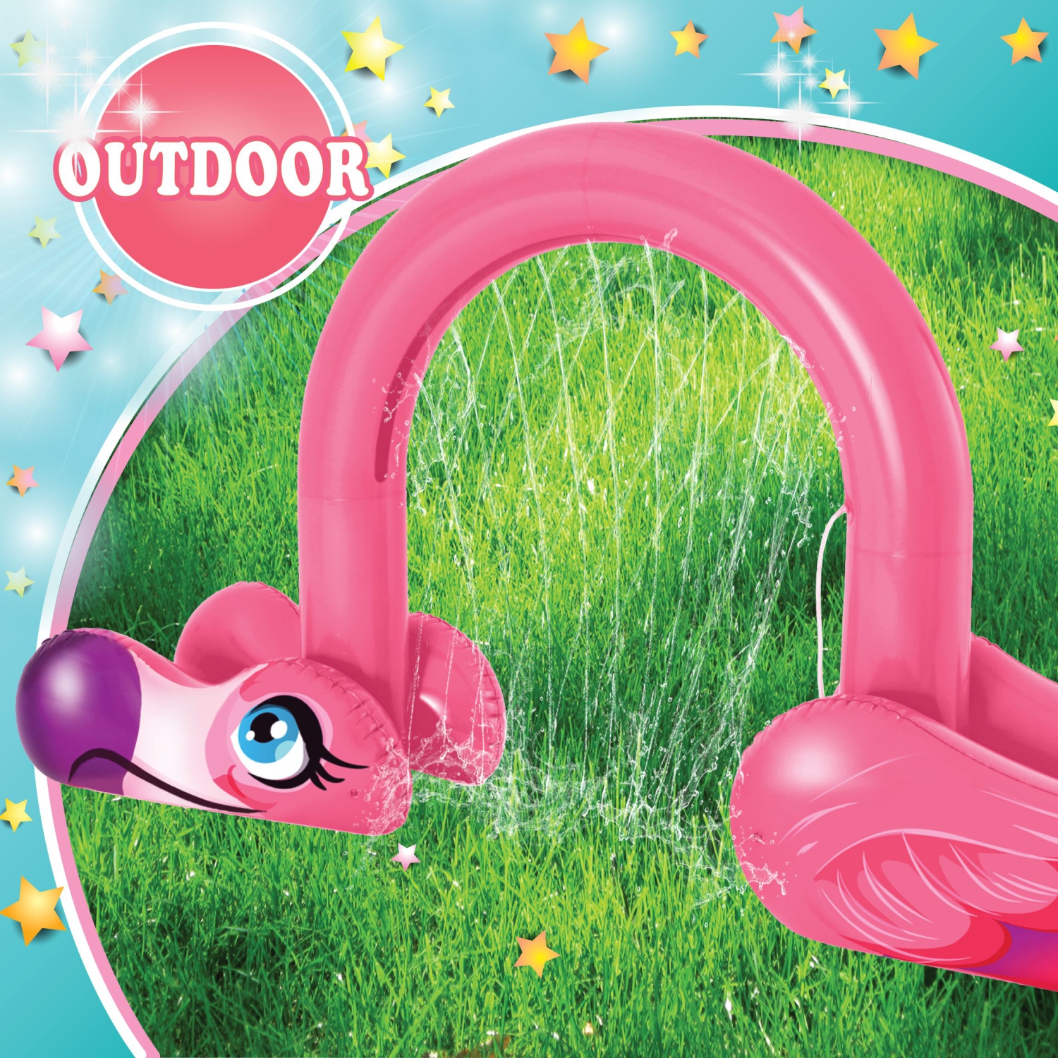 Splash Buddies Inflatable Flamingo Arch Sprinkler