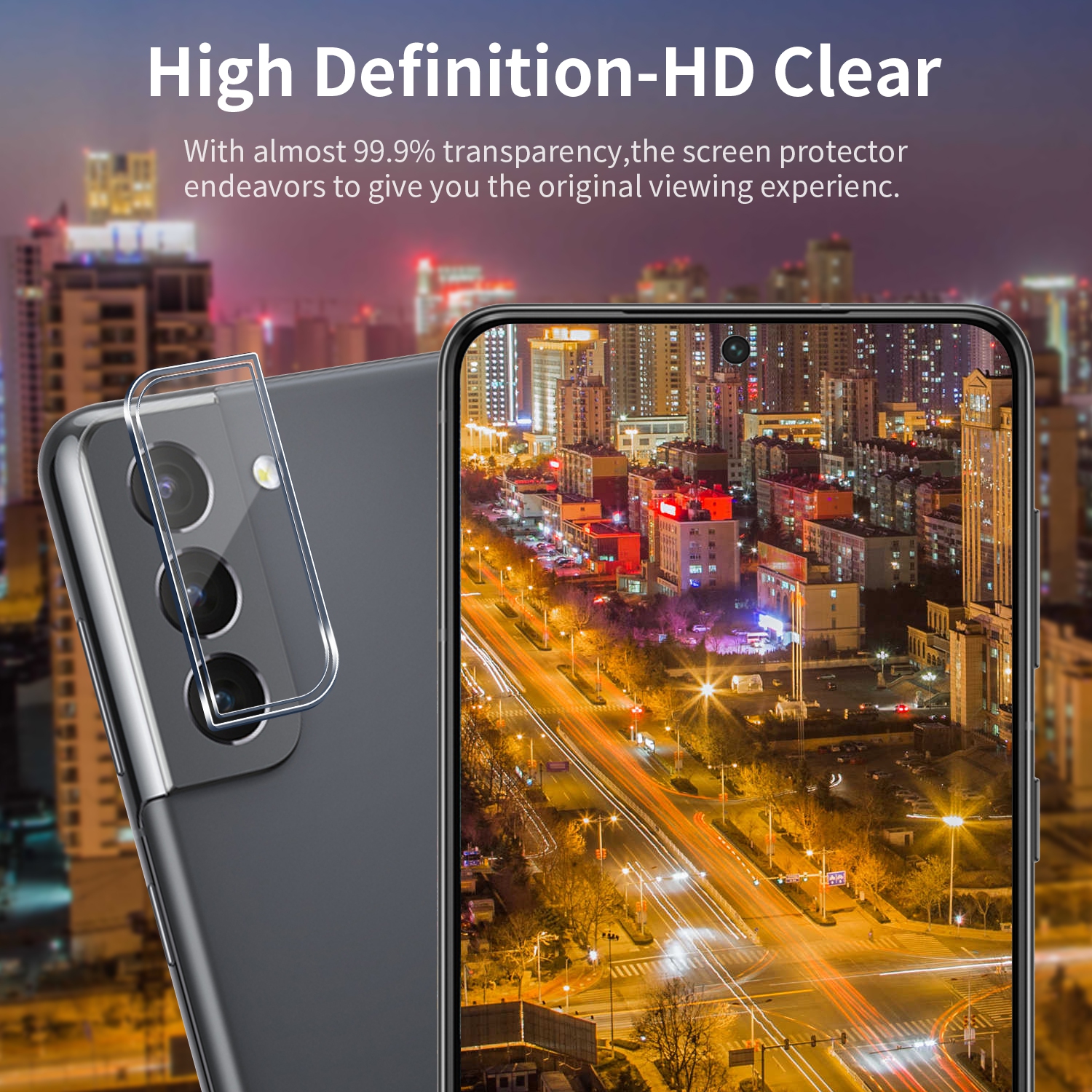 2 Packs Screen Protector for Samsung Galaxy S22 Plus + 2 Packs Camera Lens Protector with Accurate Alignment Frame, 9H Tempered Glass