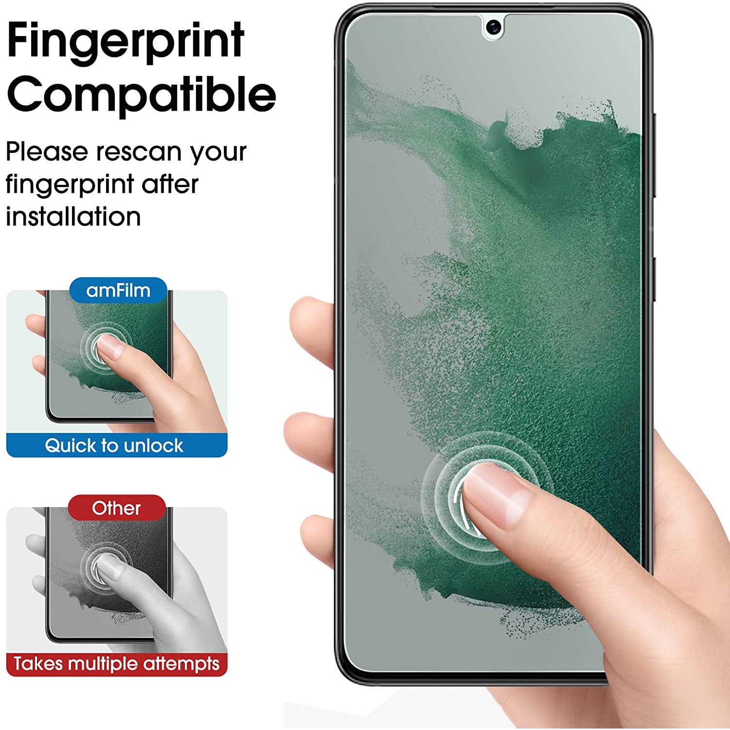 2 protecteurs d’écran de confidentialité compatibles avec le Galaxy S22 plus 5G de Samsung [6.6 po], la protection anti-espion et la protection de