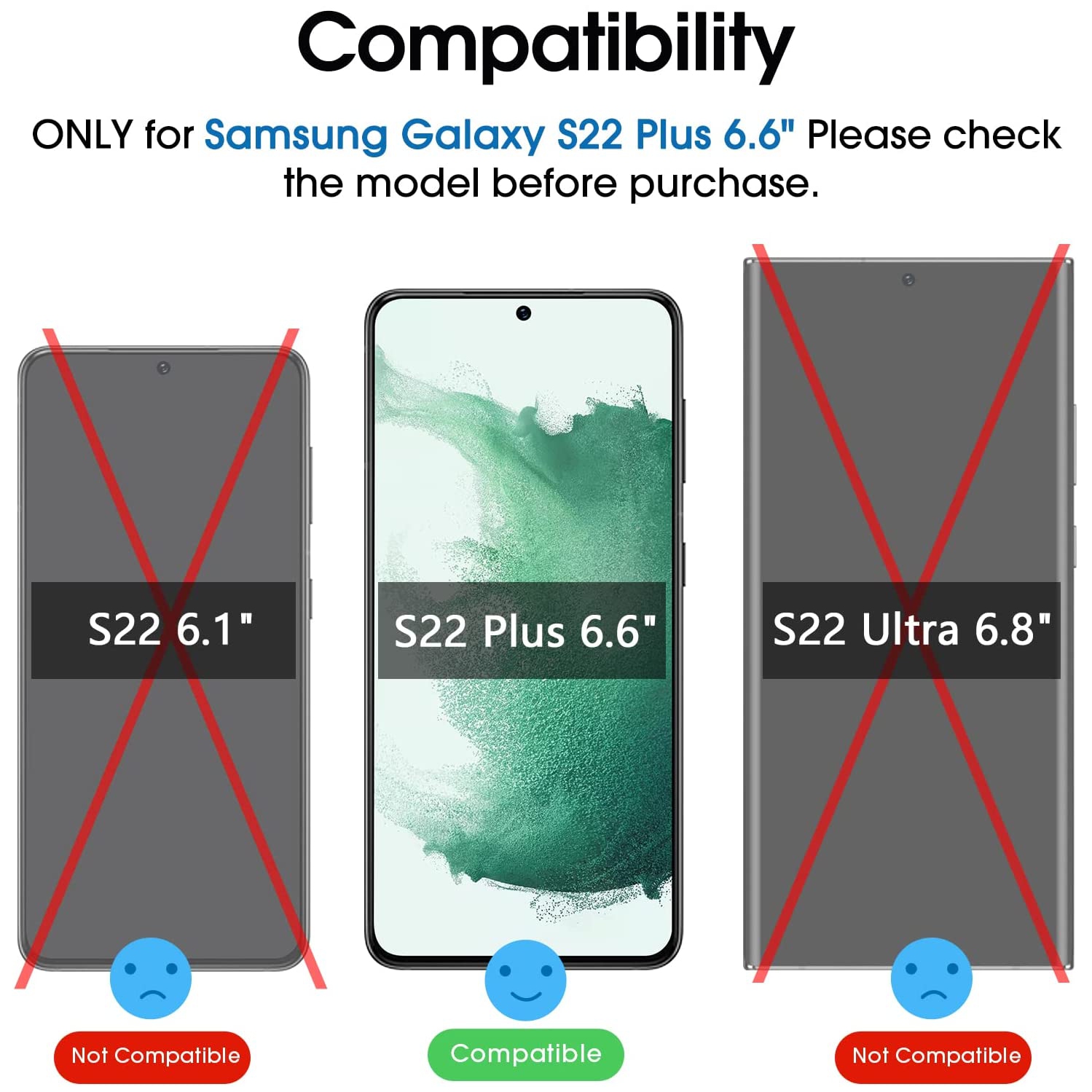 2 protecteurs d’écran de confidentialité compatibles avec le Galaxy S22 plus 5G de Samsung [6.6 po], la protection anti-espion et la protection de