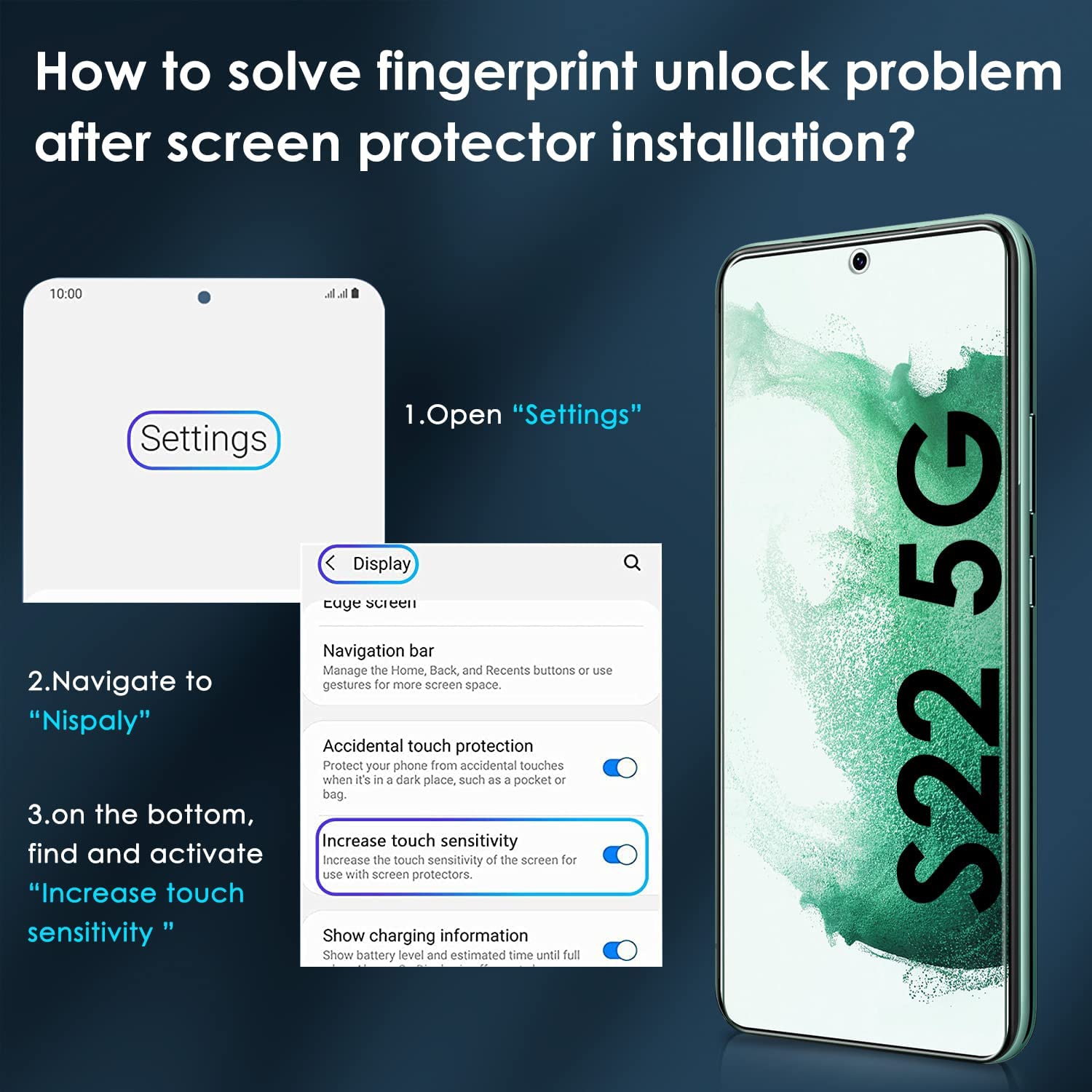 [4 Pack] Screen Protector for Samsung Galaxy S22 5G 2022 [2 Pack] with 2 Pack Camera Lens Protector Tempered Glass, Alignment Frame, Easy Installation