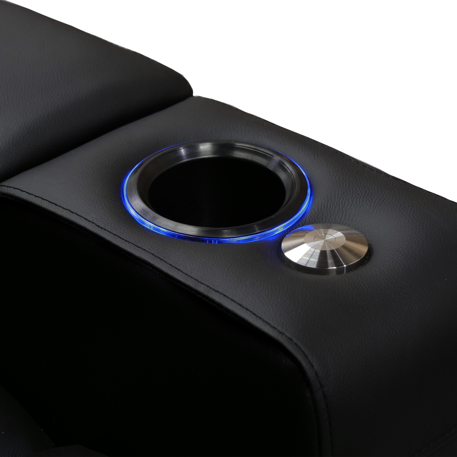 Fauteuil de cinéma maison Valencia Piacenza | Cuir Nappa 9000 de qualité supérieure, inclinaison électrique, appuie-tête électrique, éclairage LED