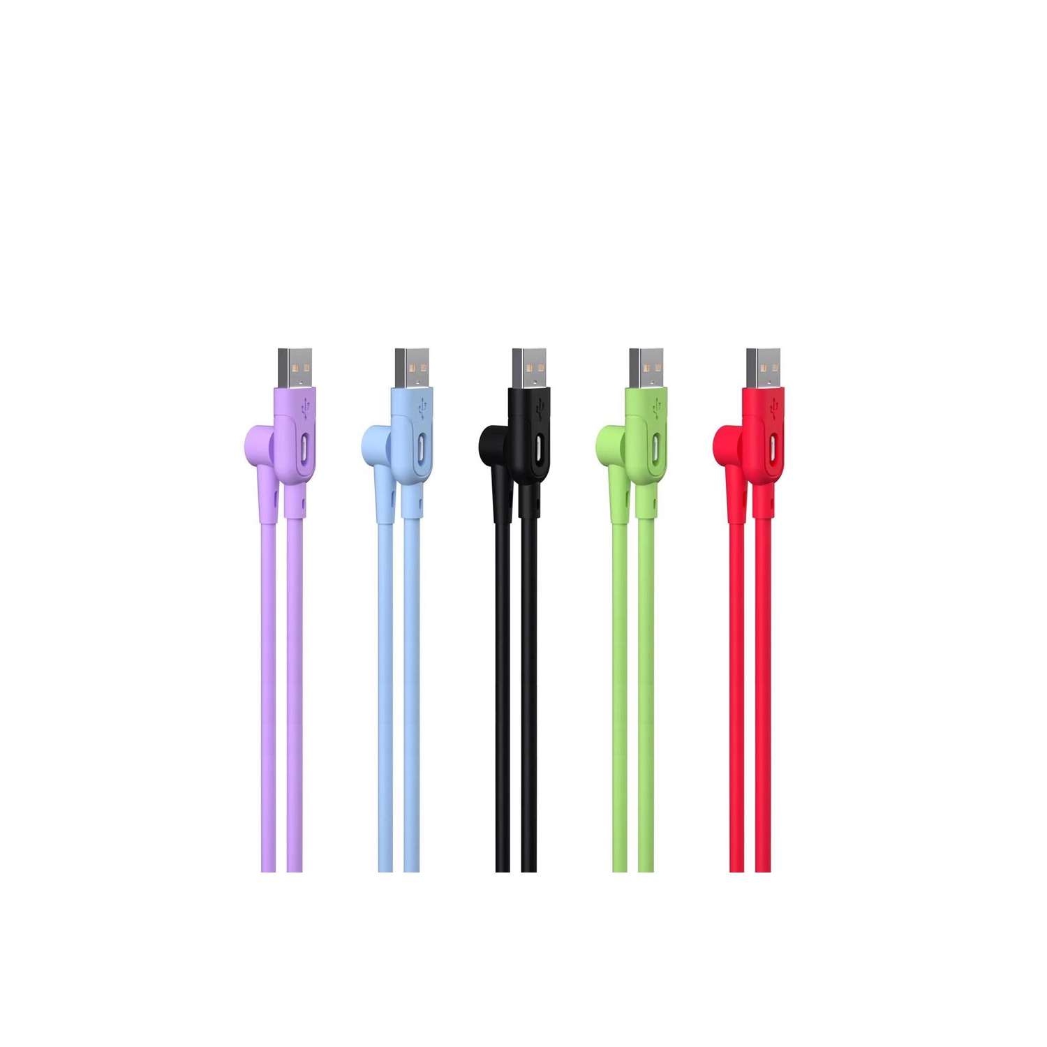3Ft Micro USB Cable Right Angle 90 Degree Fast Charging Cable with Socket for Easy Storage - axGear