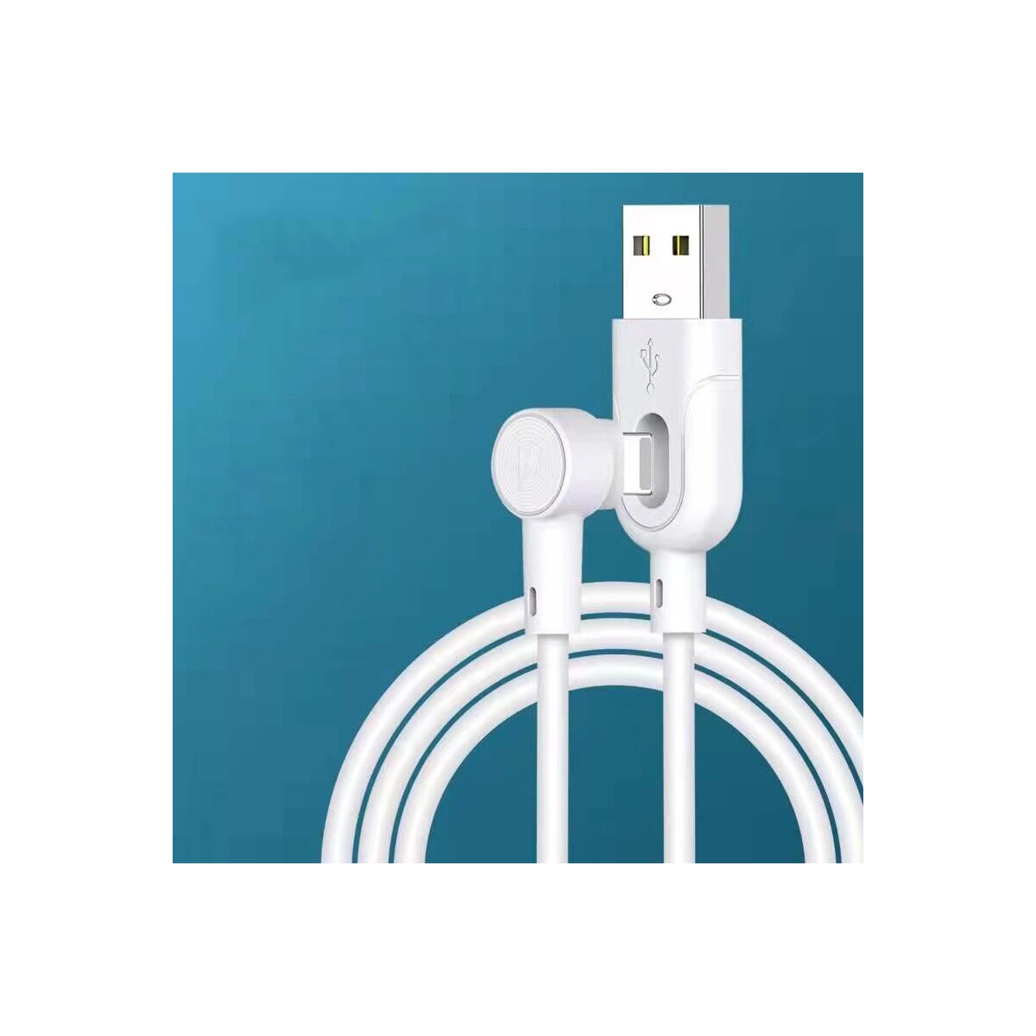 Câble USB C de 3 pieds à angle droit à 90 degrés de type C Câble de charge rapide en nylon tressé avec prise pour un stockage facile - axGear