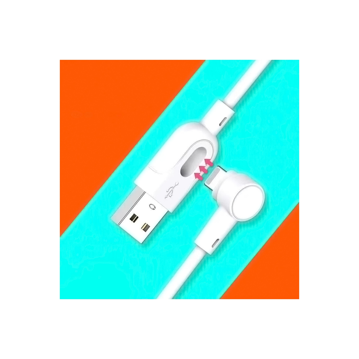 Câble USB vers Lightning de 0,9 m Câble de charge rapide à angle droit à 90 degrés avec prise pour un stockage facile - axGear