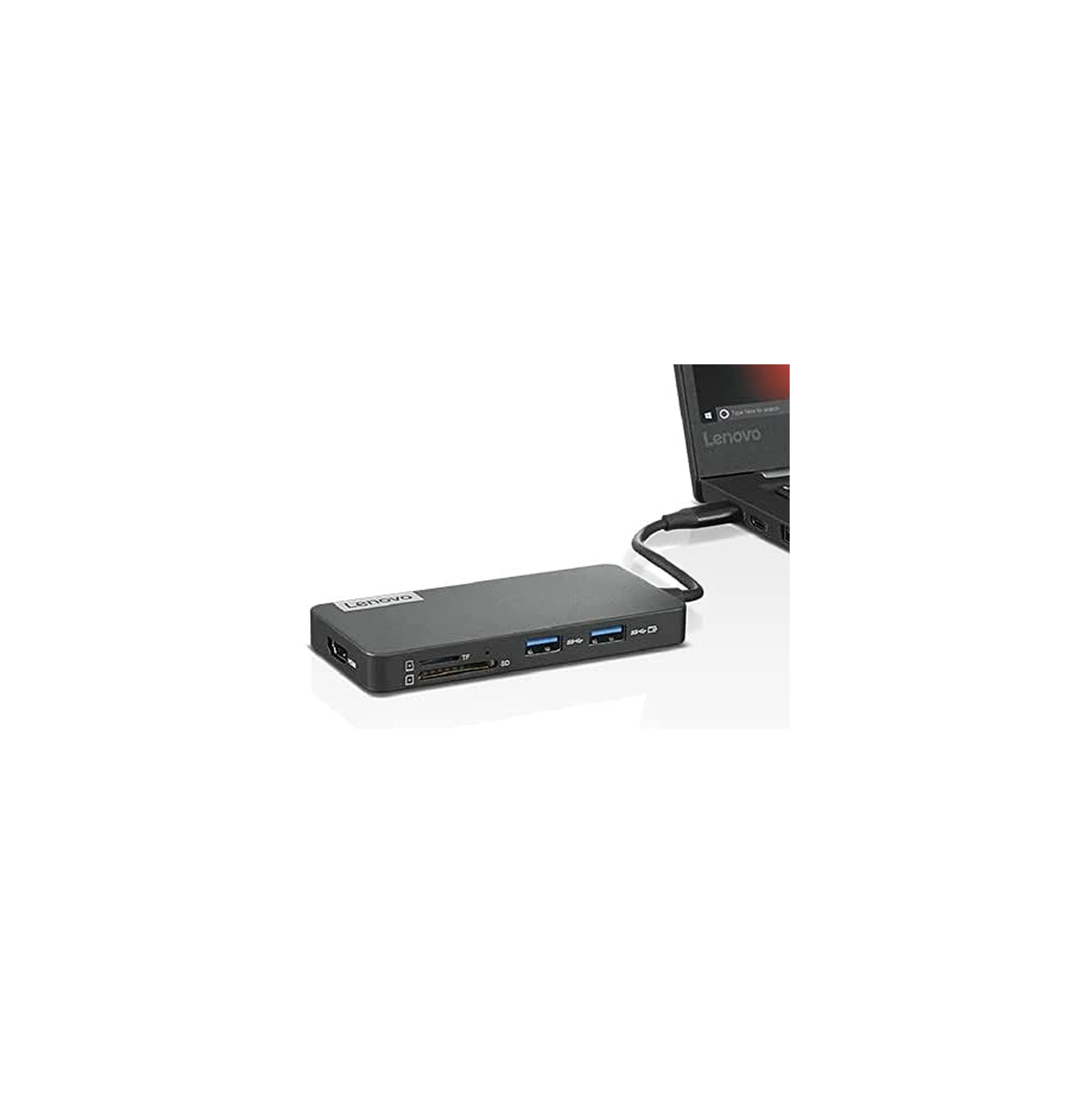 Lenovo USB-C 7-in-1 Hub + Video Display Adapter w/ HDMI 1.4, USB-C Charging, 2x USB 3.0, 1x USB 2.0, 2x Card Readers