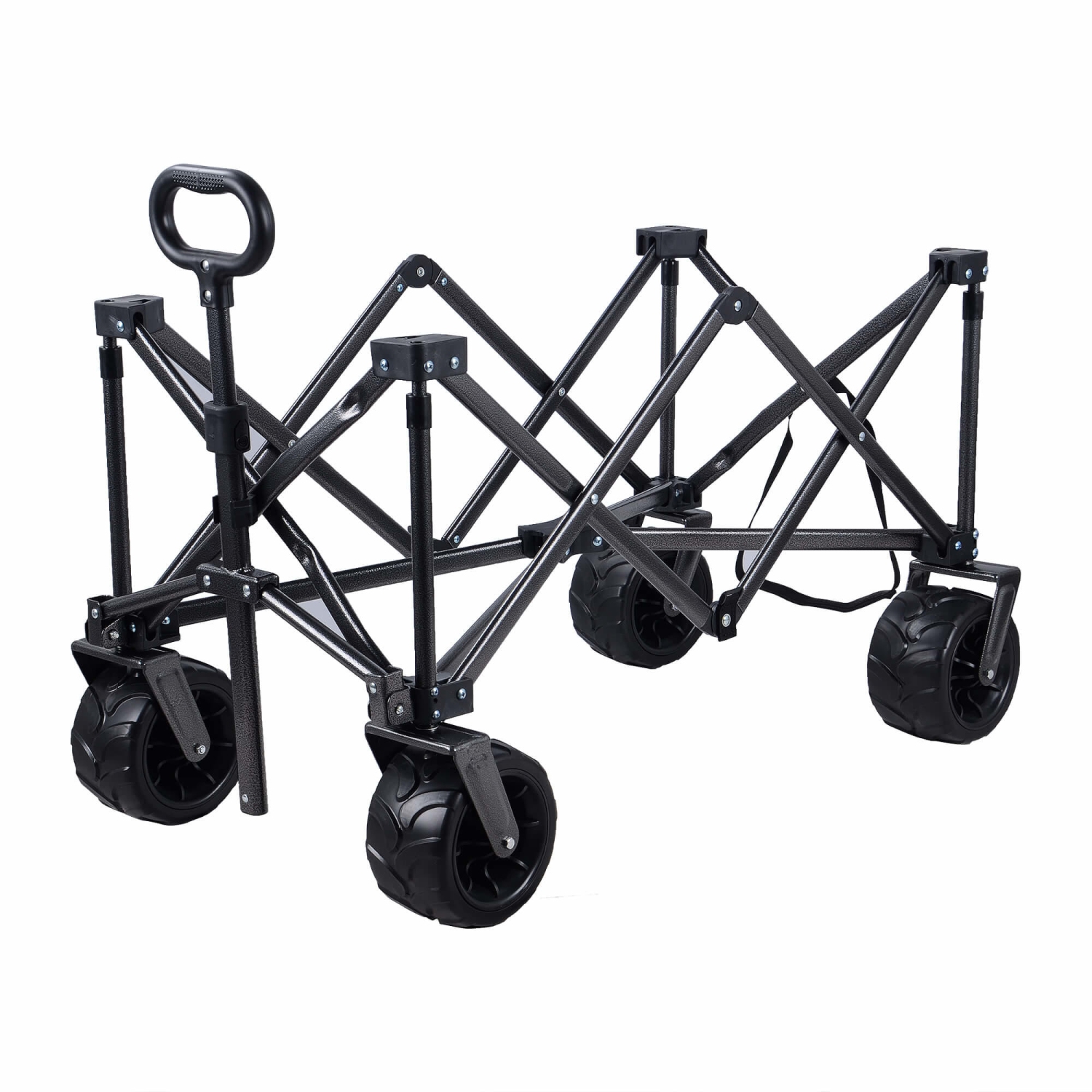 Chariot utilitaire d'extérieur pliable utilitaire 176&nbsp;lb chargement, chariot de jardin repliable robuste Camping chariot avec sac de rangement