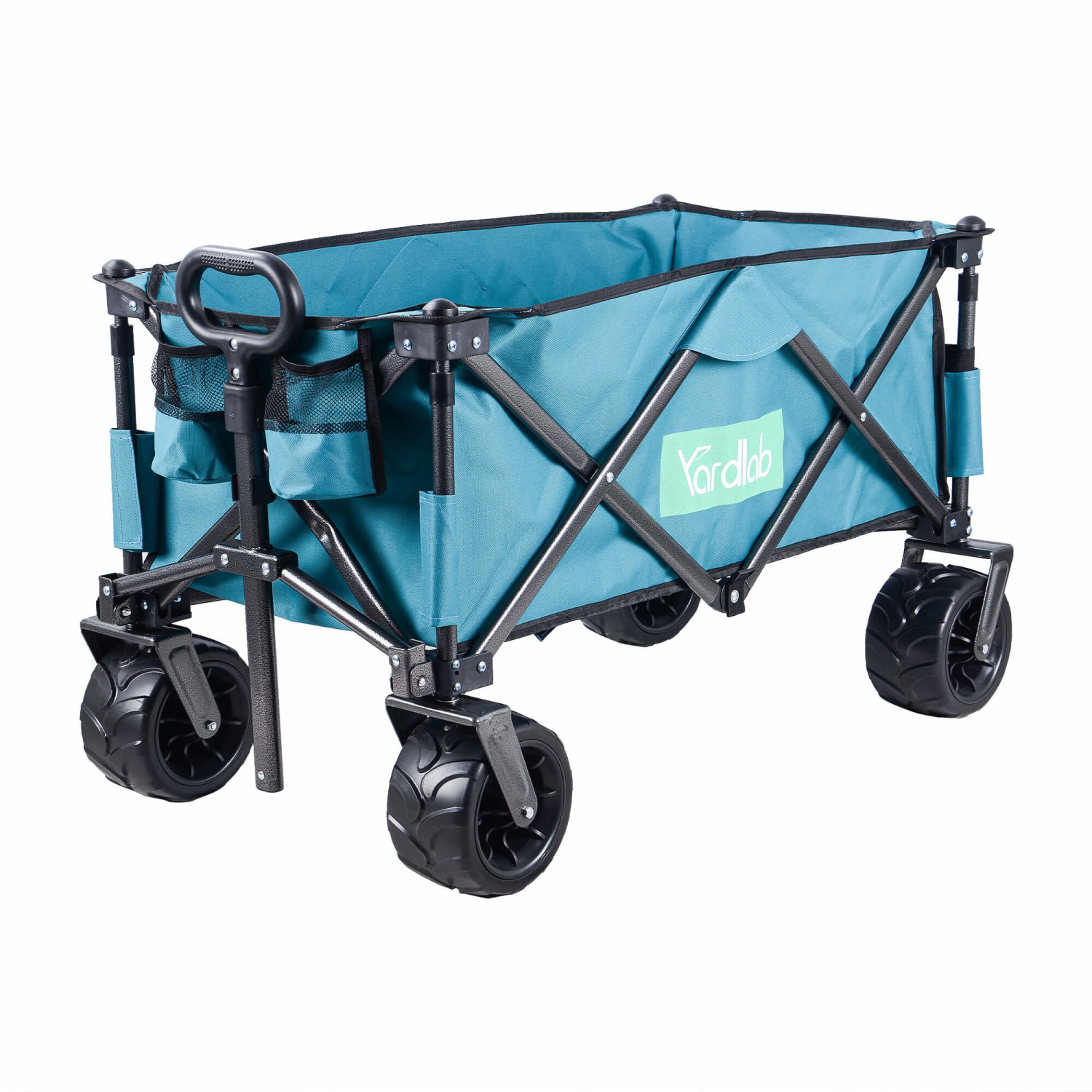 Chariot utilitaire d'extérieur pliable utilitaire 176&nbsp;lb chargement, chariot de jardin repliable robuste Camping chariot avec sac de rangement