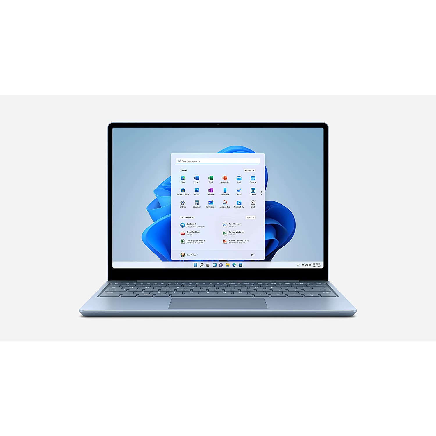 Refurbished (Excellent) - Microsoft Surface Laptop Go 12.4" Multi-Touch - Intel Core i5, 8GB RAM, 128GB SSD, Windows 10 Home in S Mode - Blue - Certified Refurbished