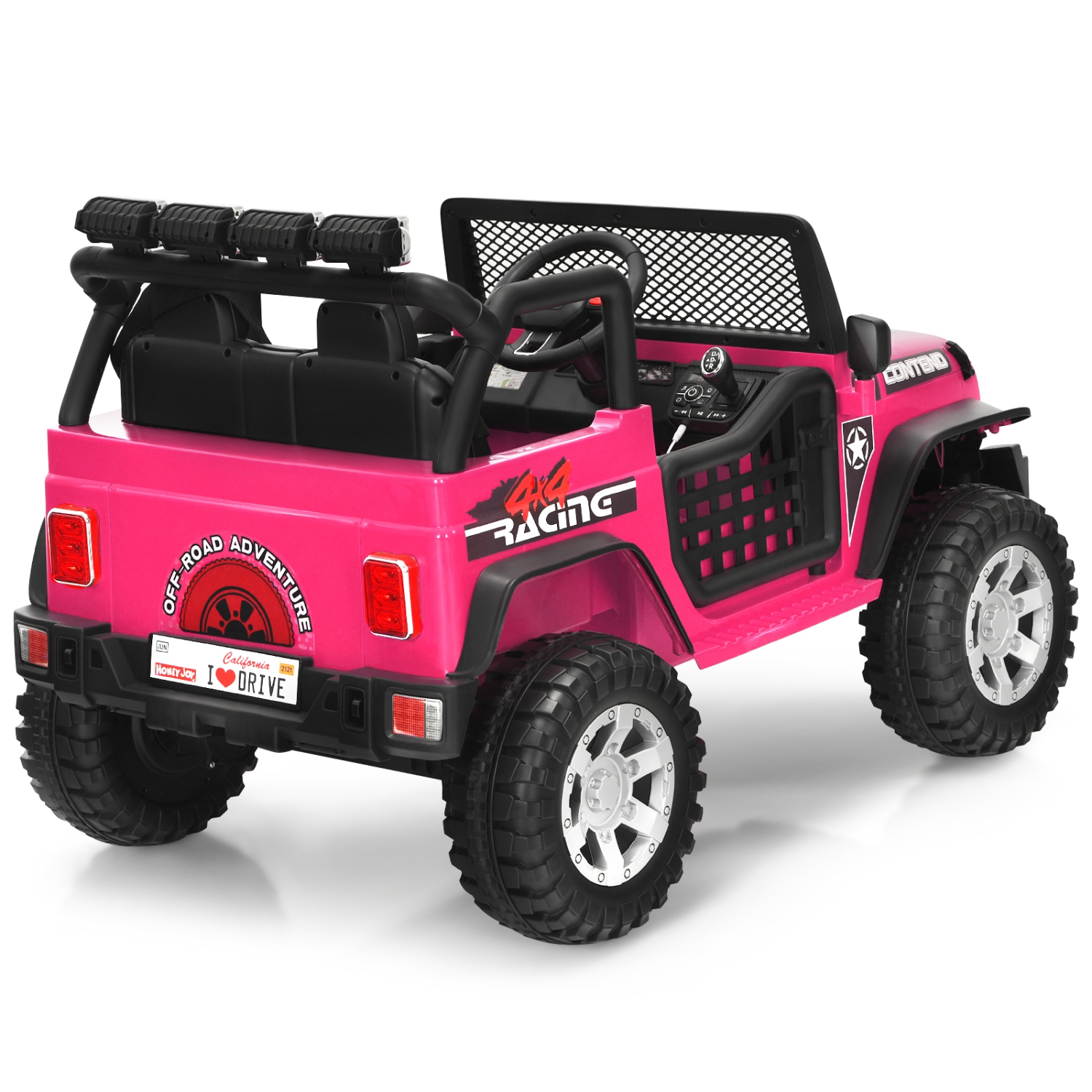 Topbuy Kids Ride on Truck 12V Electric Truck w/Remote Control Battery Powered Ride on Toy Car Black/Pink/Red/White
