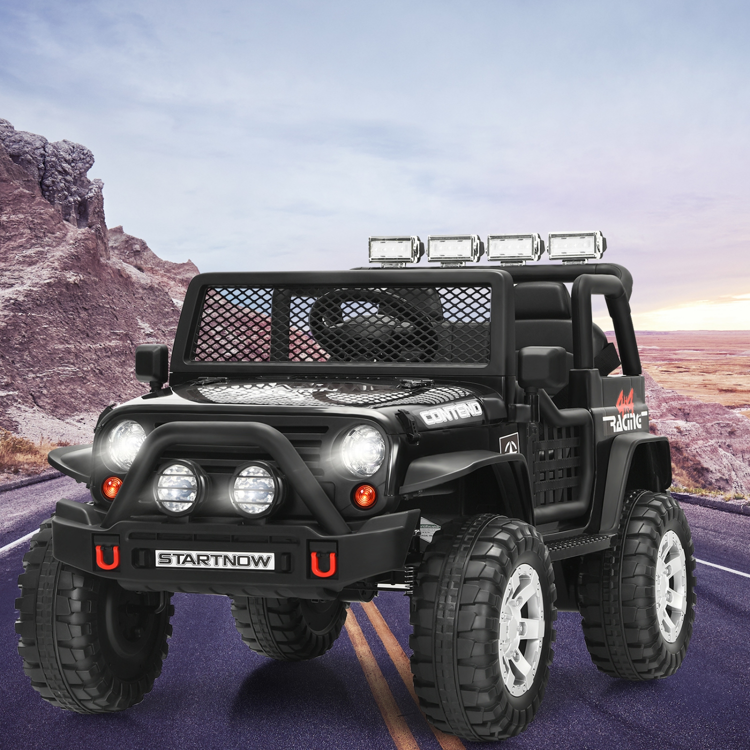 Topbuy Kids Ride on Truck 12V Electric Truck w/Remote Control Battery Powered Ride on Toy Car Black/Pink/Red/White