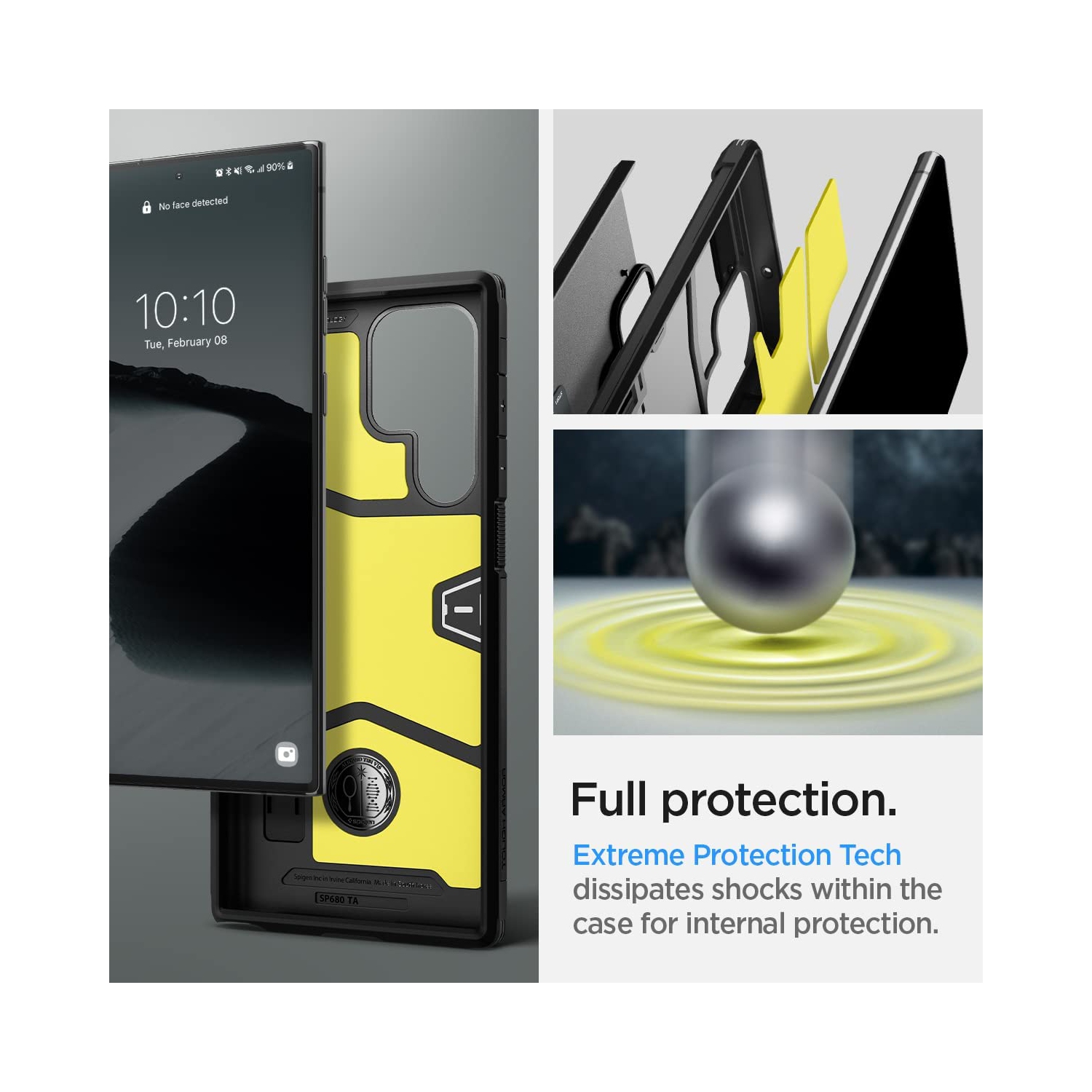 Spigen Tough Armor Designed for Samsung Galaxy S22 Ultra Case - Black