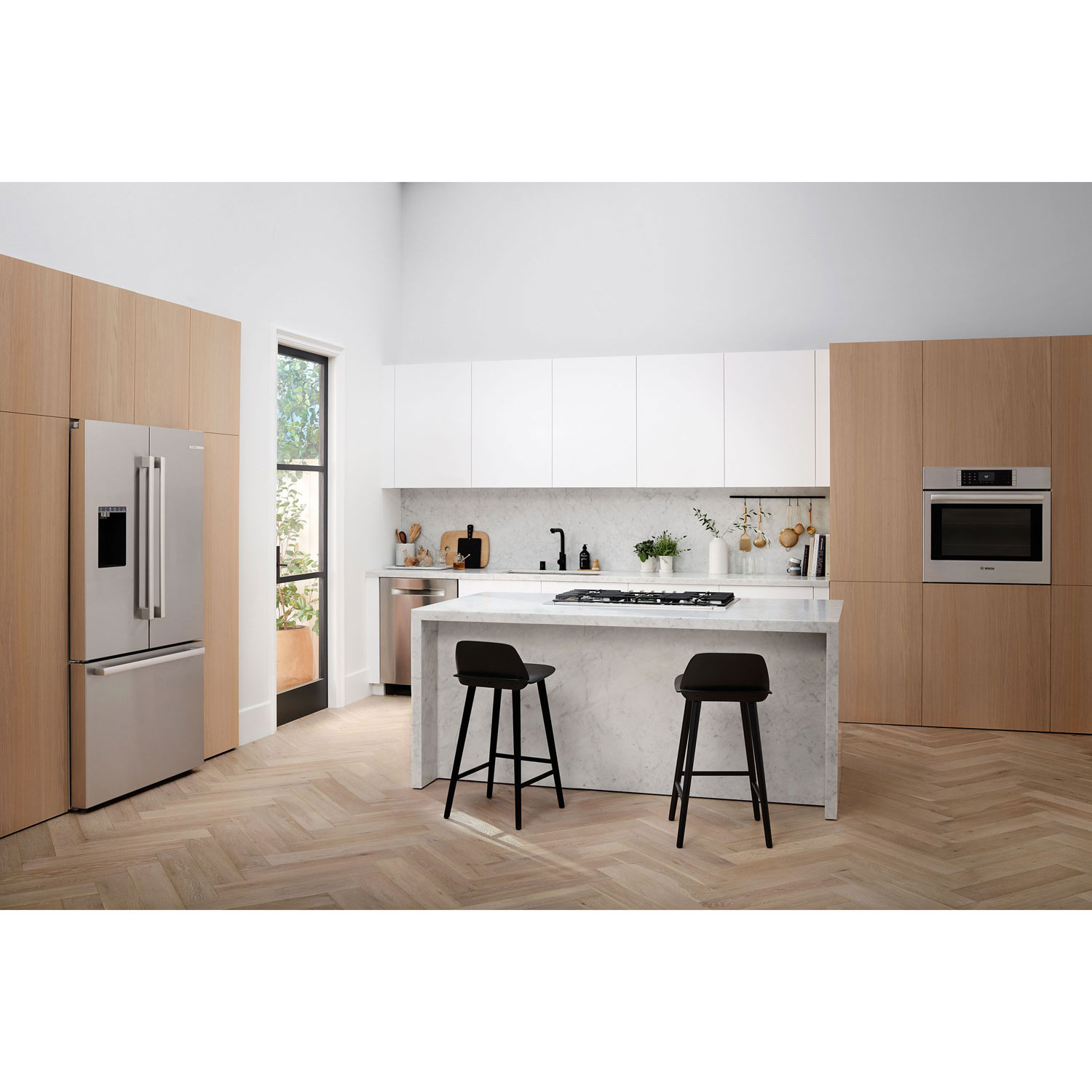 Four mural électrique à convection véritable 4,6 pi³ 30 po de Bosch - Acier inoxydable