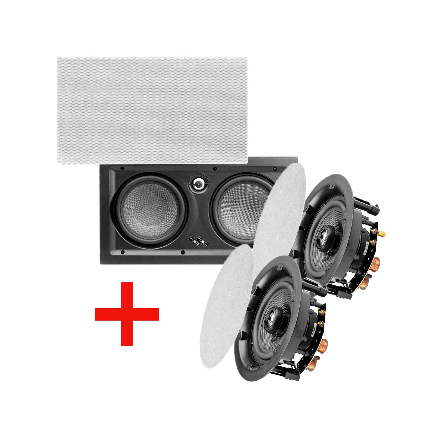 OSD Audio ACE640 6.5" Pair In-Ceiling Speakers and IW650-LCR In-Wall Centre Speaker Bundle