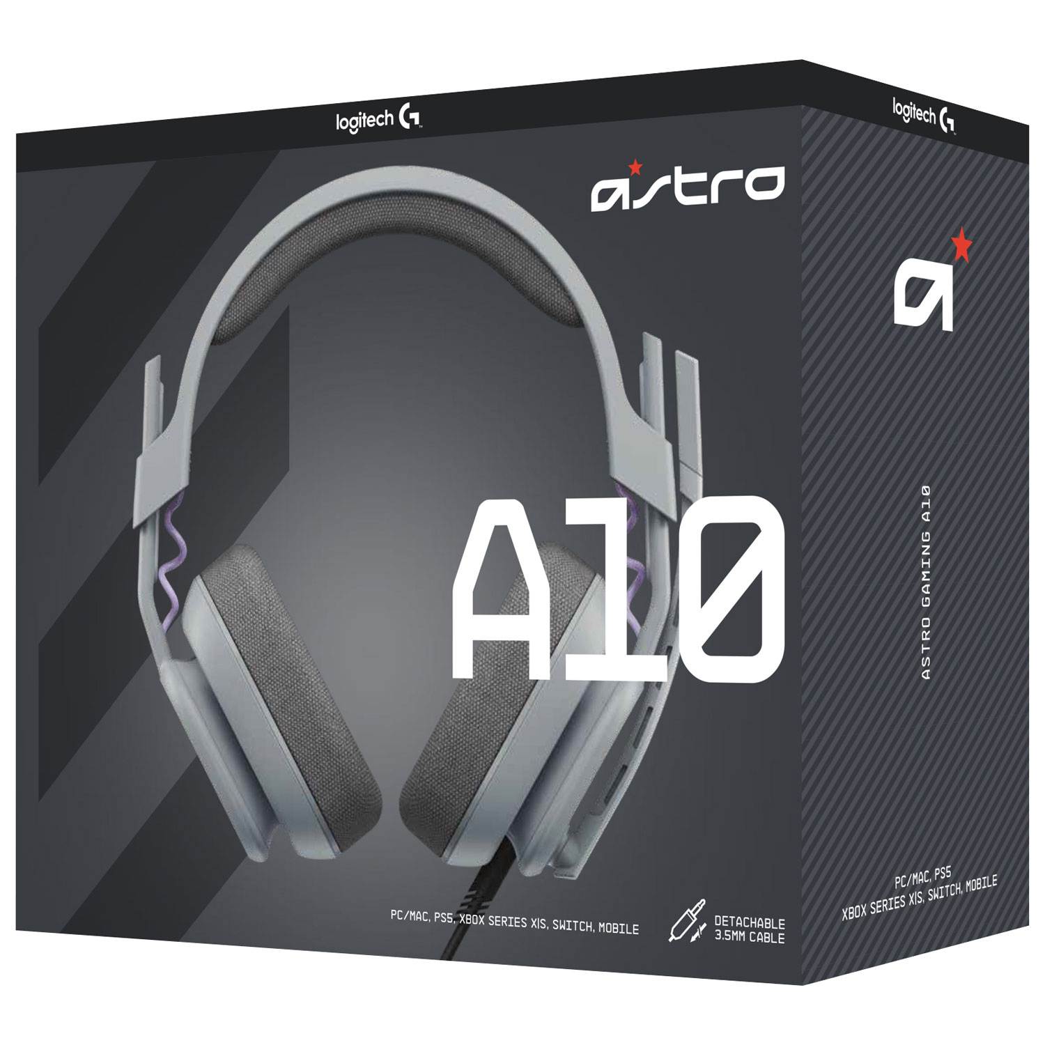 ASTRO Gaming A10 Gen 2 Over-Ear Gaming Headset for PC - Grey