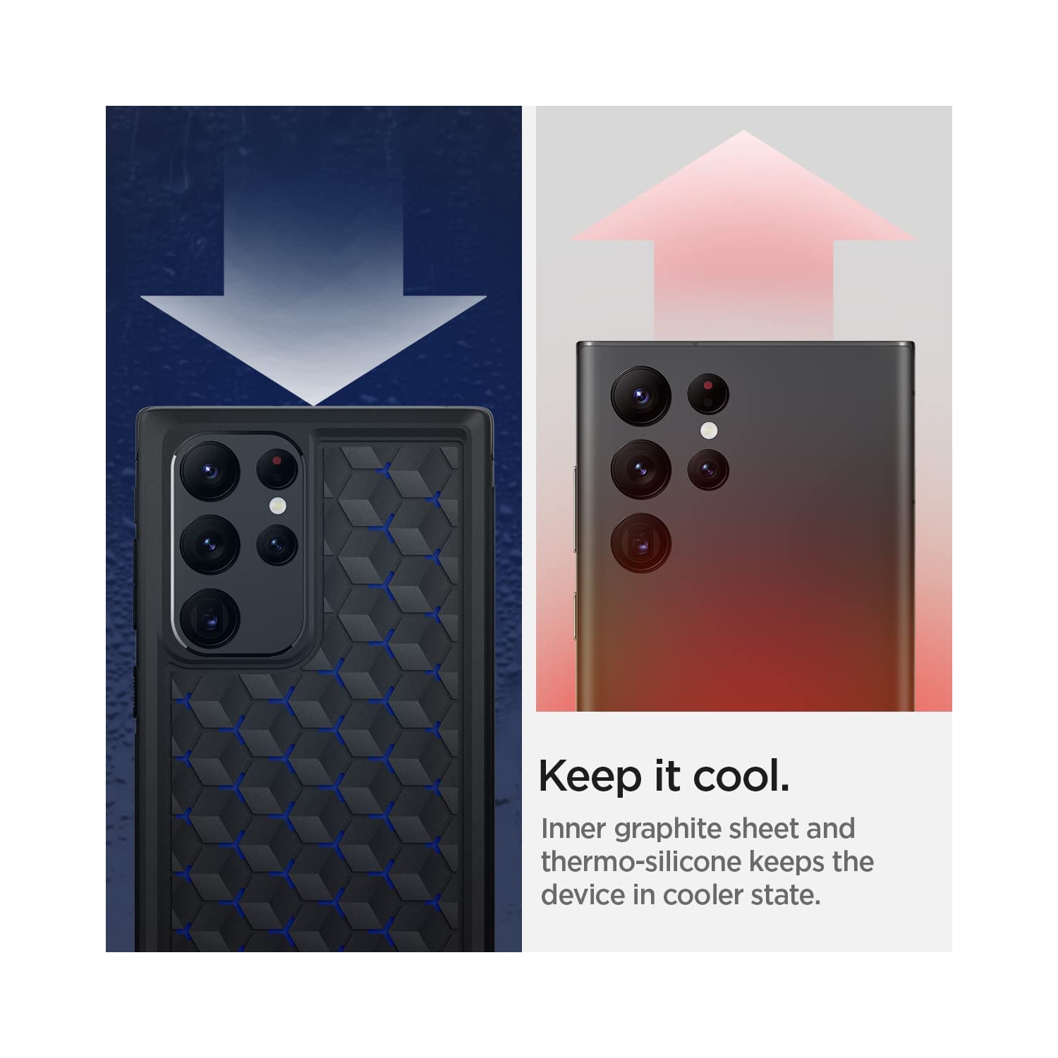 Étui Cryo Armor de Spigen pour Galaxy S22 Ultra de Samsung - Noir mat