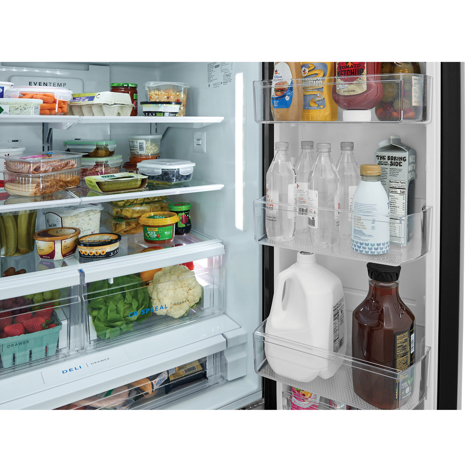 Réfrigérateur à deux portes de 27,8 pi³ de 36 po avec distributeur de Frigidaire - Acier inoxydable noir