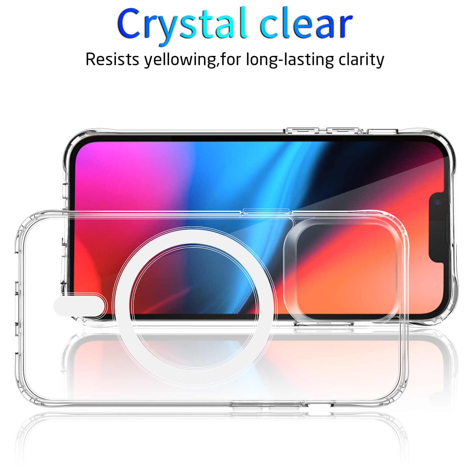 navor Clear Case Compatible with iPhone 13 Pro Max 6.7-inch, Compatible with MagSafe, [Shockproof] [Drop Protection] - Clear