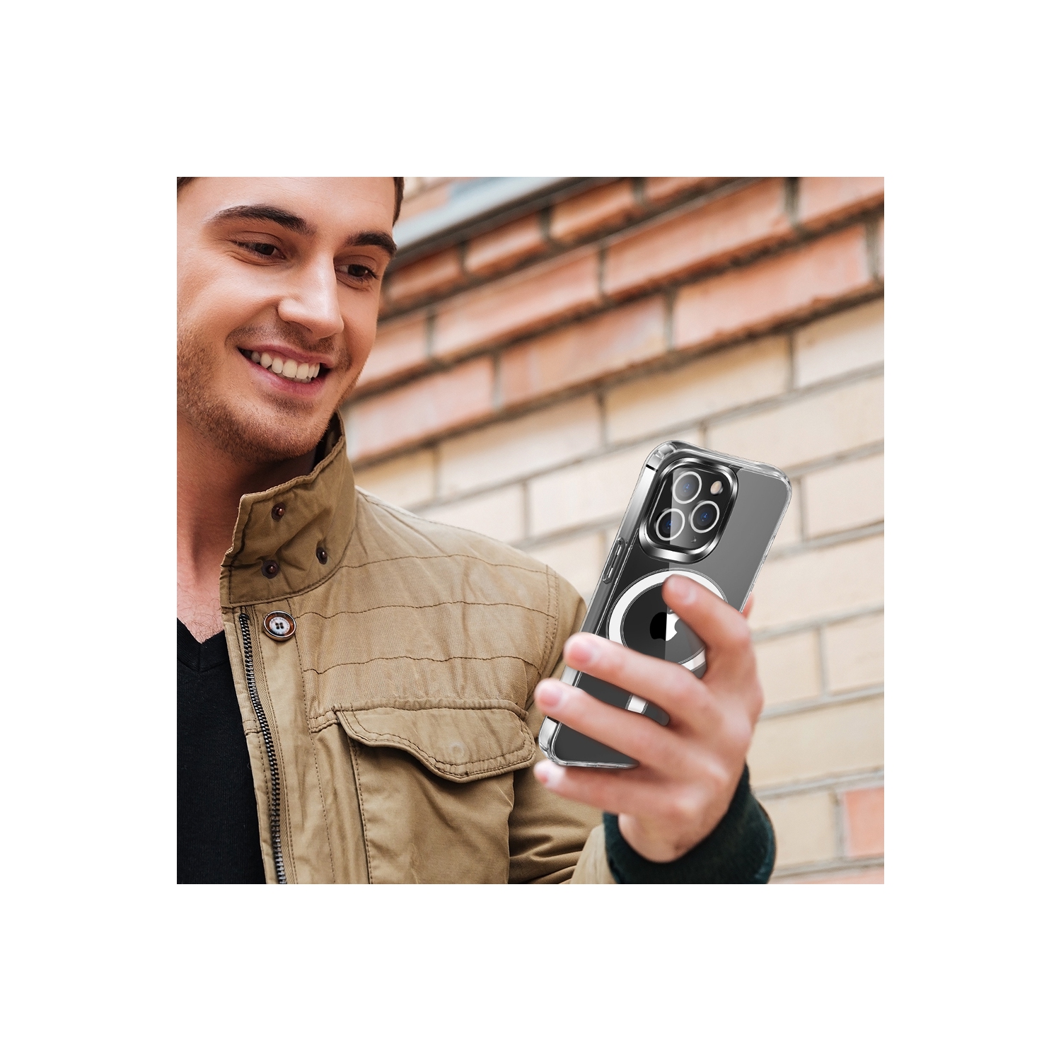 navor Clear Case Compatible with iPhone 13 Pro Max 6.7-inch, Compatible with MagSafe, [Shockproof] [Drop Protection] - Clear